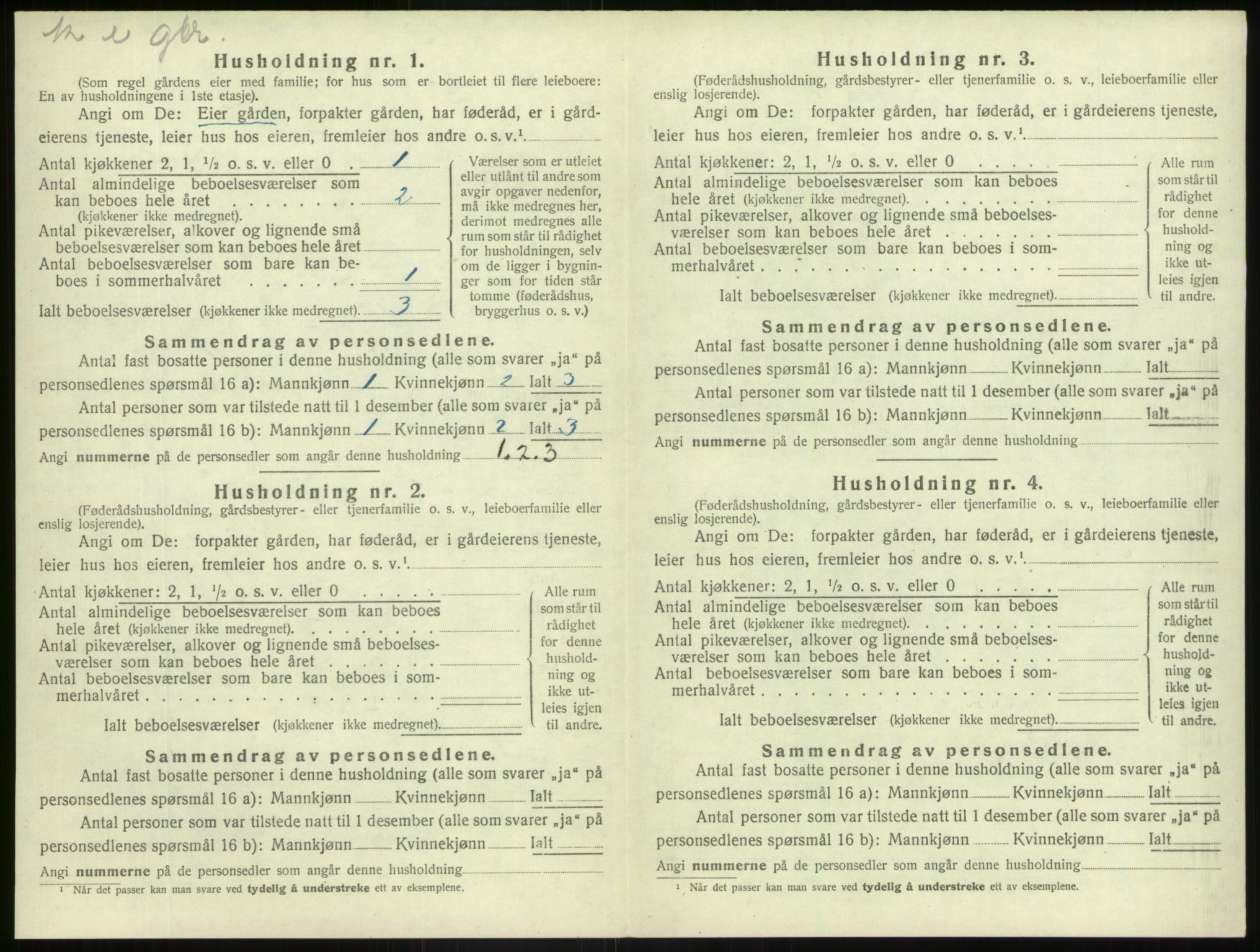 SAB, Folketelling 1920 for 1426 Luster herred, 1920, s. 885