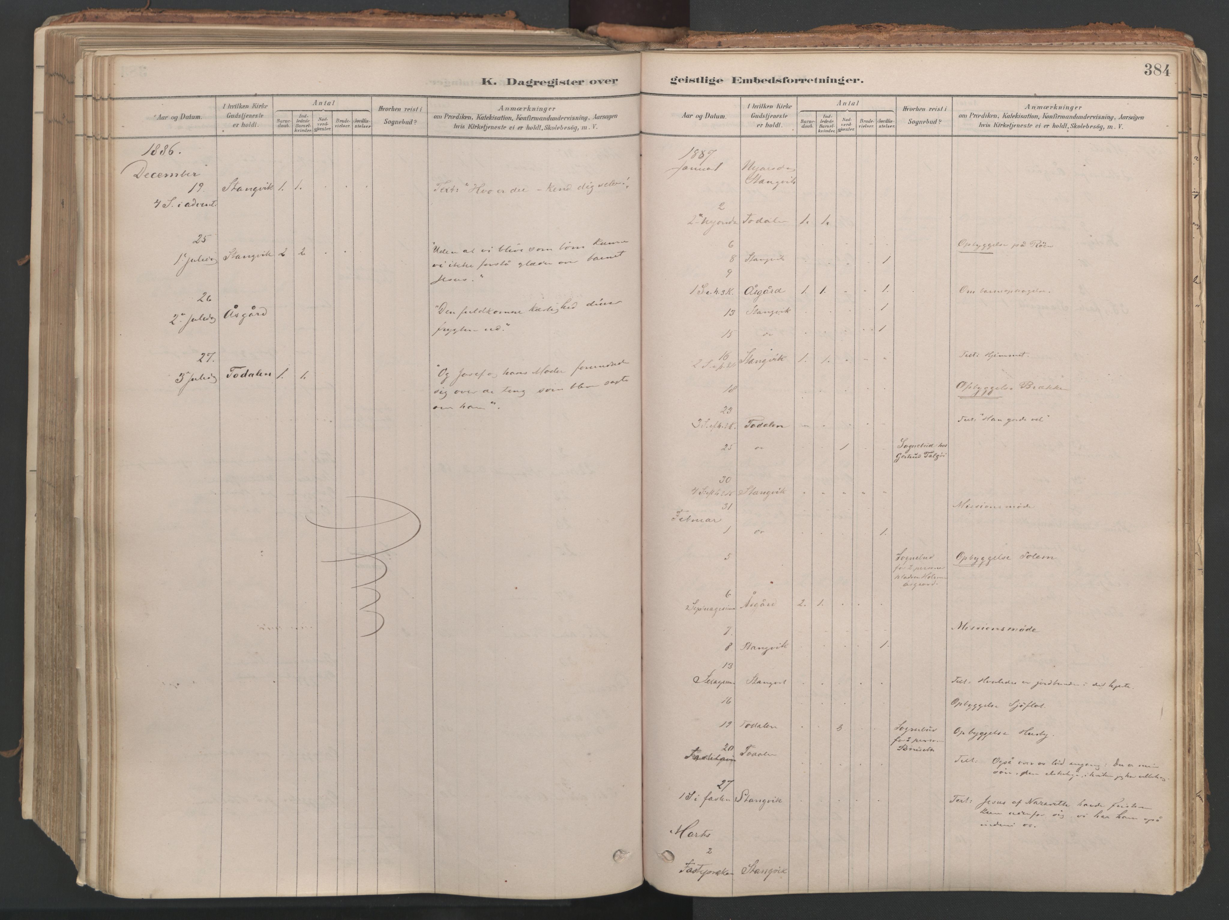 Ministerialprotokoller, klokkerbøker og fødselsregistre - Møre og Romsdal, AV/SAT-A-1454/592/L1029: Ministerialbok nr. 592A07, 1879-1902, s. 384