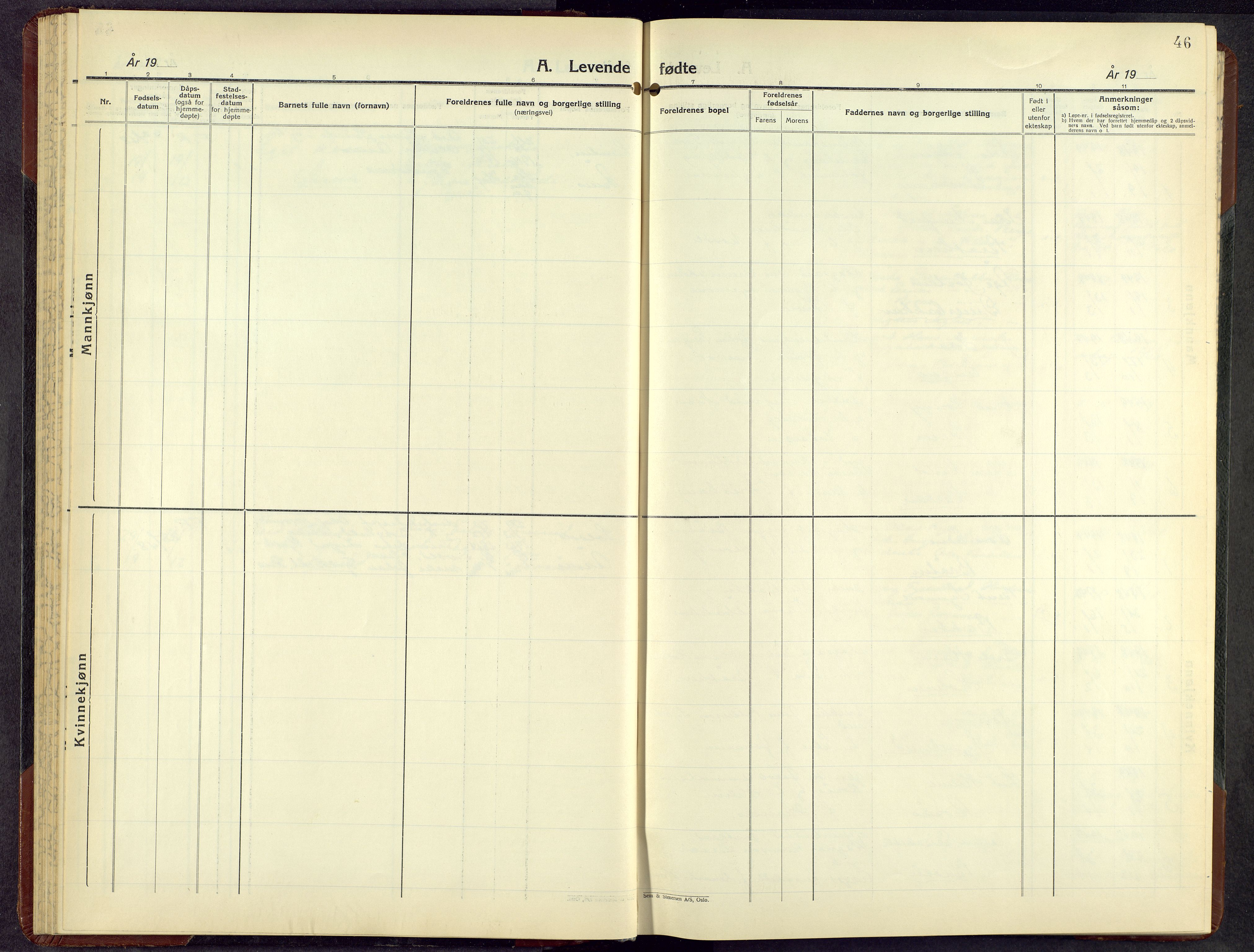 Åsnes prestekontor, AV/SAH-PREST-042/H/Ha/Hab/L0010: Klokkerbok nr. 10, 1941-1962, s. 46