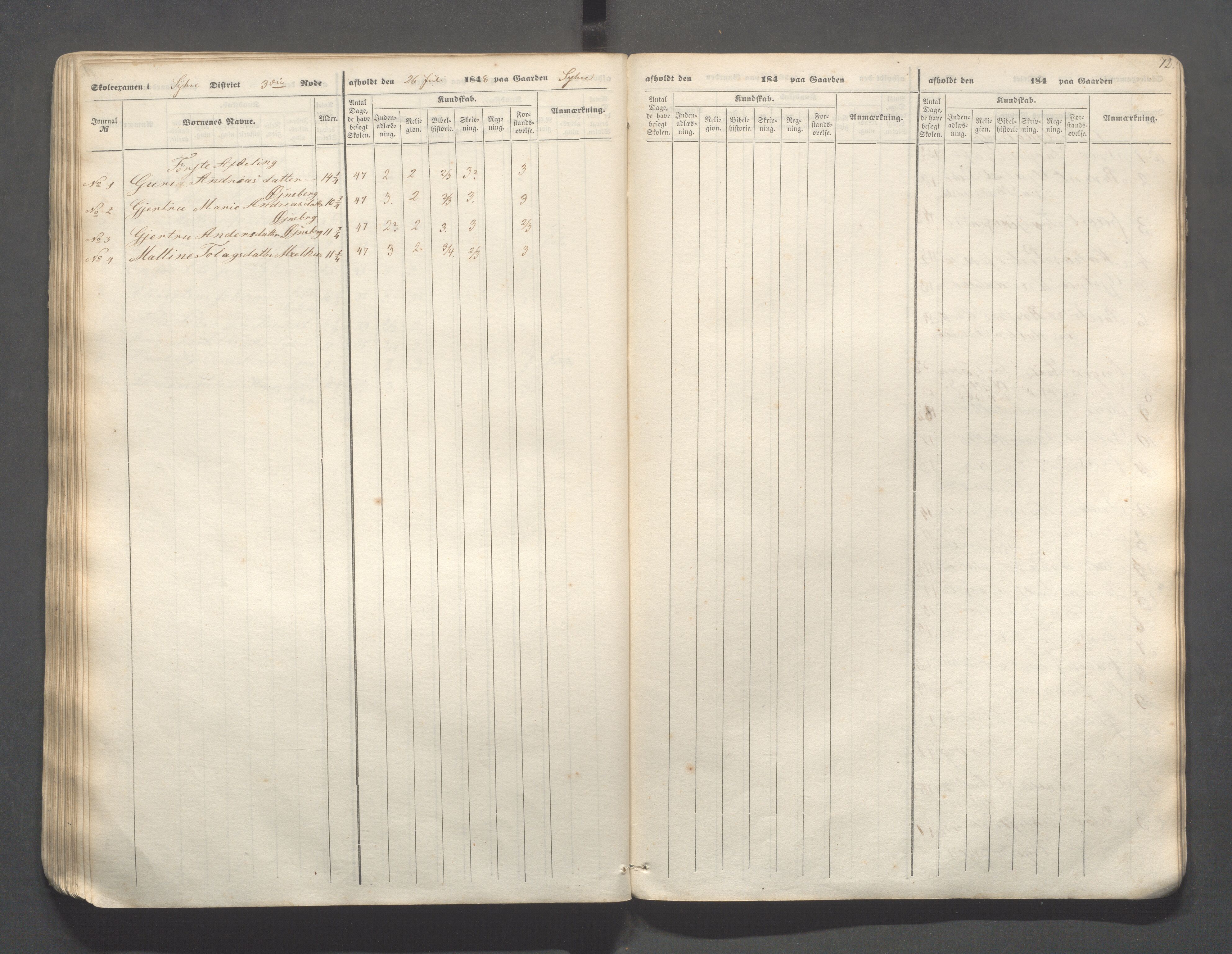 Skudenes kommune - Skudenes skole, IKAR/A-298/I/L0001: Eksamen, 1845-1852, s. 72