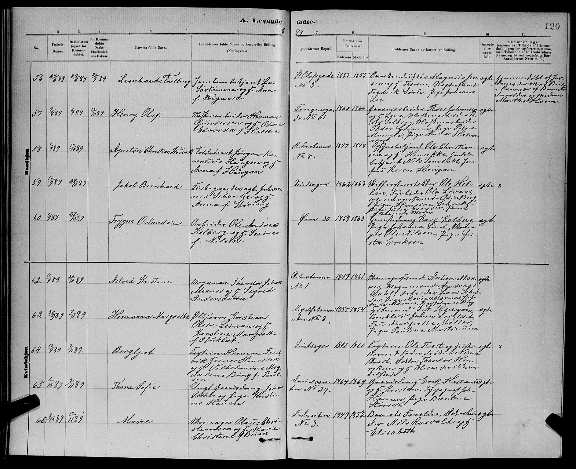 Ministerialprotokoller, klokkerbøker og fødselsregistre - Sør-Trøndelag, AV/SAT-A-1456/601/L0092: Klokkerbok nr. 601C10, 1884-1897, s. 120