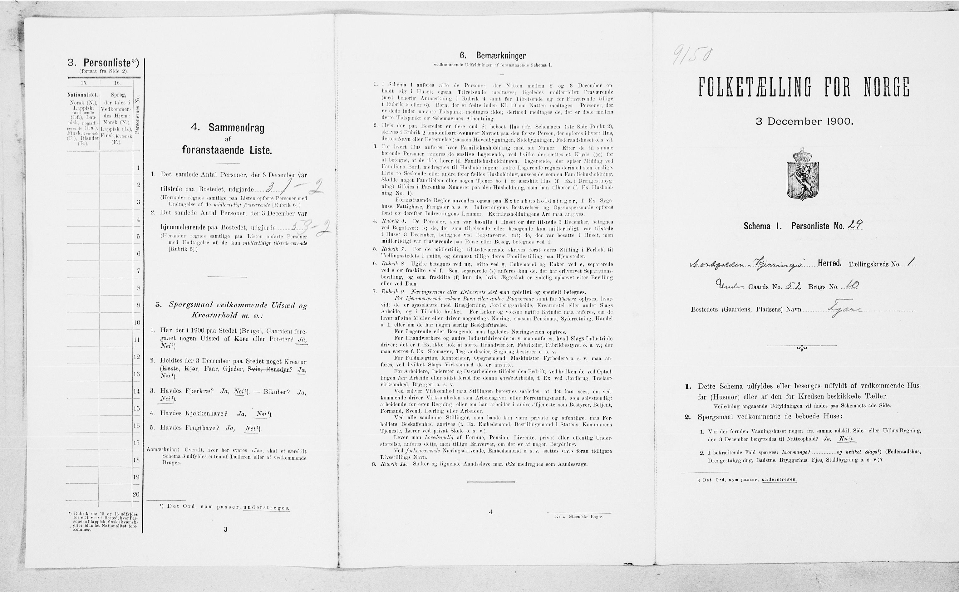 SAT, Folketelling 1900 for 1846 Nordfold-Kjerringøy herred, 1900, s. 74