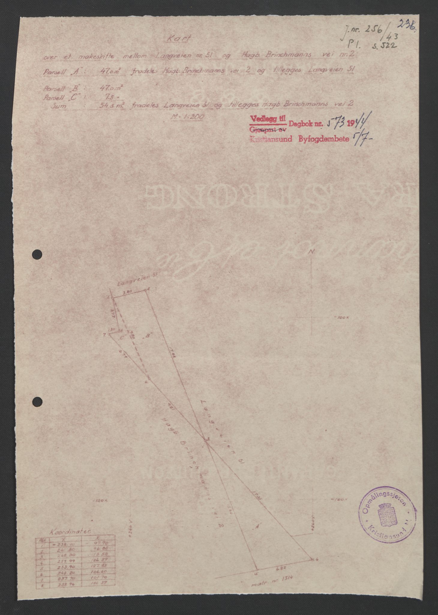 Kristiansund byfogd, AV/SAT-A-4587/A/27: Pantebok nr. 37, 1942-1945, Dagboknr: 573/1944