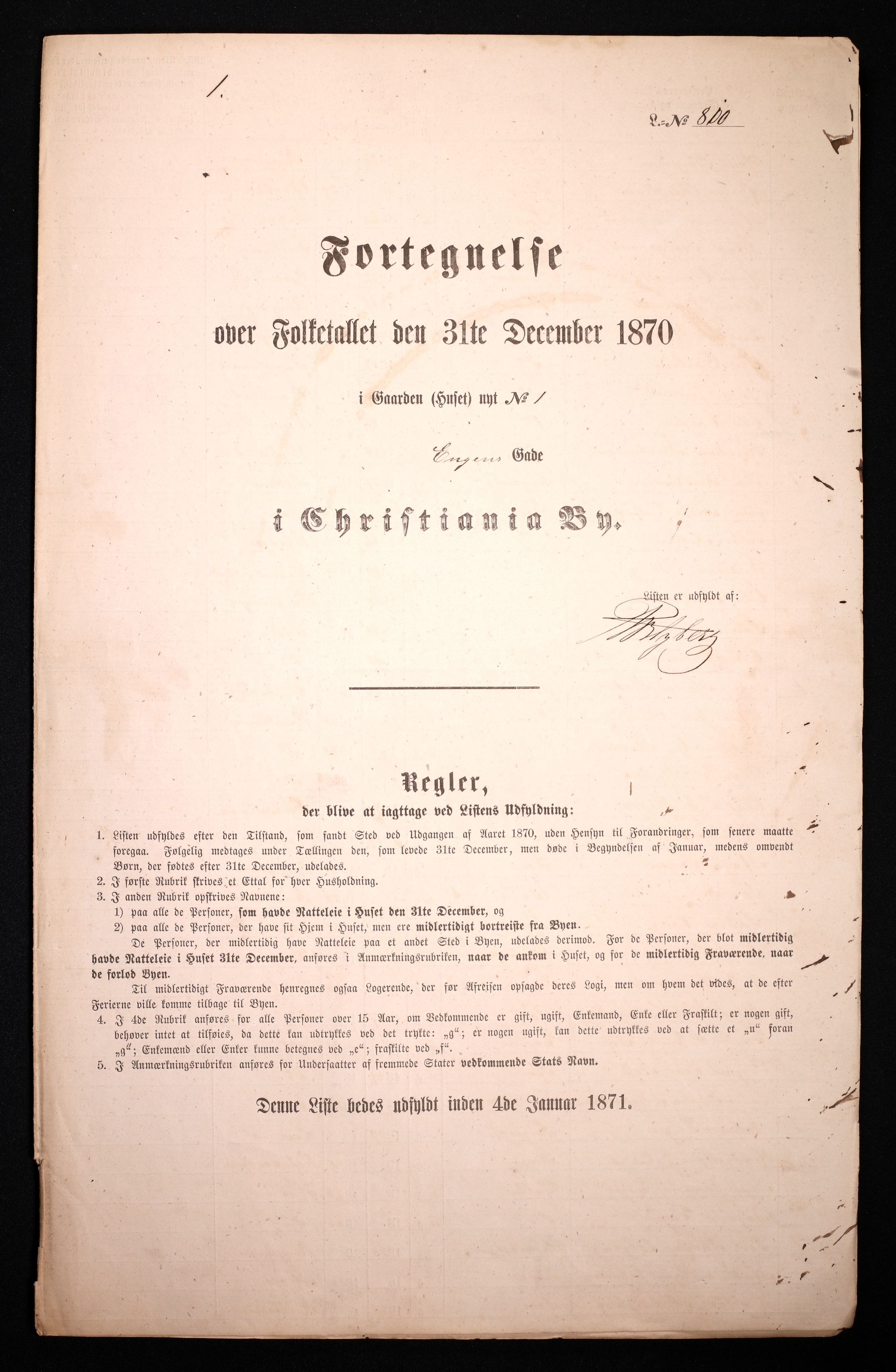 RA, Folketelling 1870 for 0301 Kristiania kjøpstad, 1870, s. 873