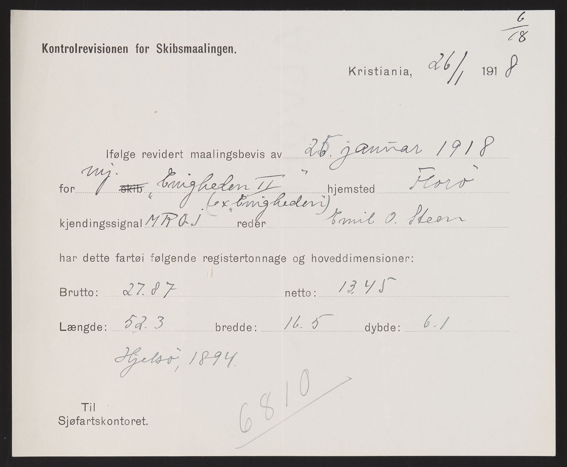 Sjøfartsdirektoratet med forløpere, skipsmapper slettede skip, RA/S-4998/F/Fa/L0298: --, 1867-1931, s. 107