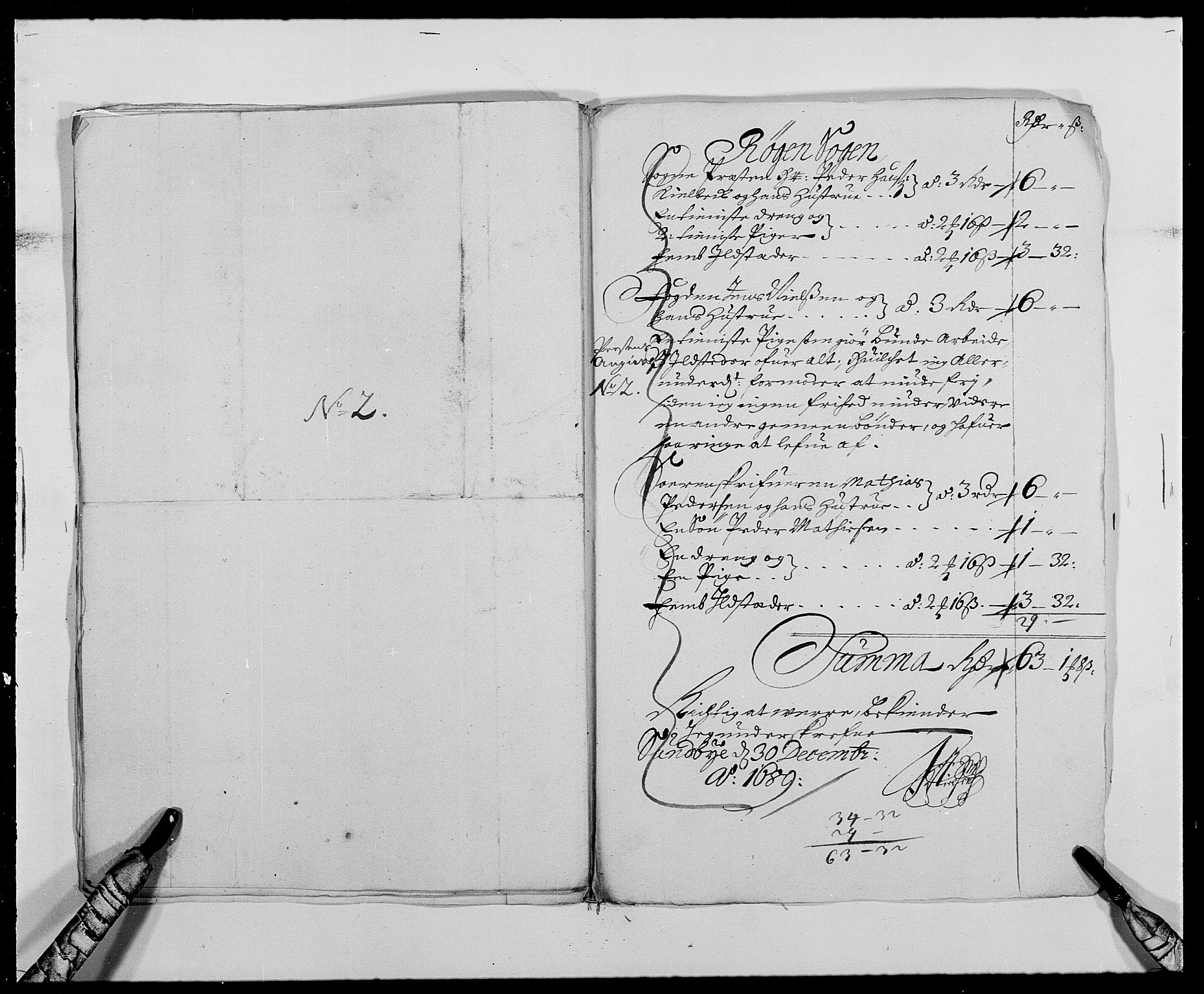 Rentekammeret inntil 1814, Reviderte regnskaper, Fogderegnskap, RA/EA-4092/R29/L1693: Fogderegnskap Hurum og Røyken, 1688-1693, s. 137