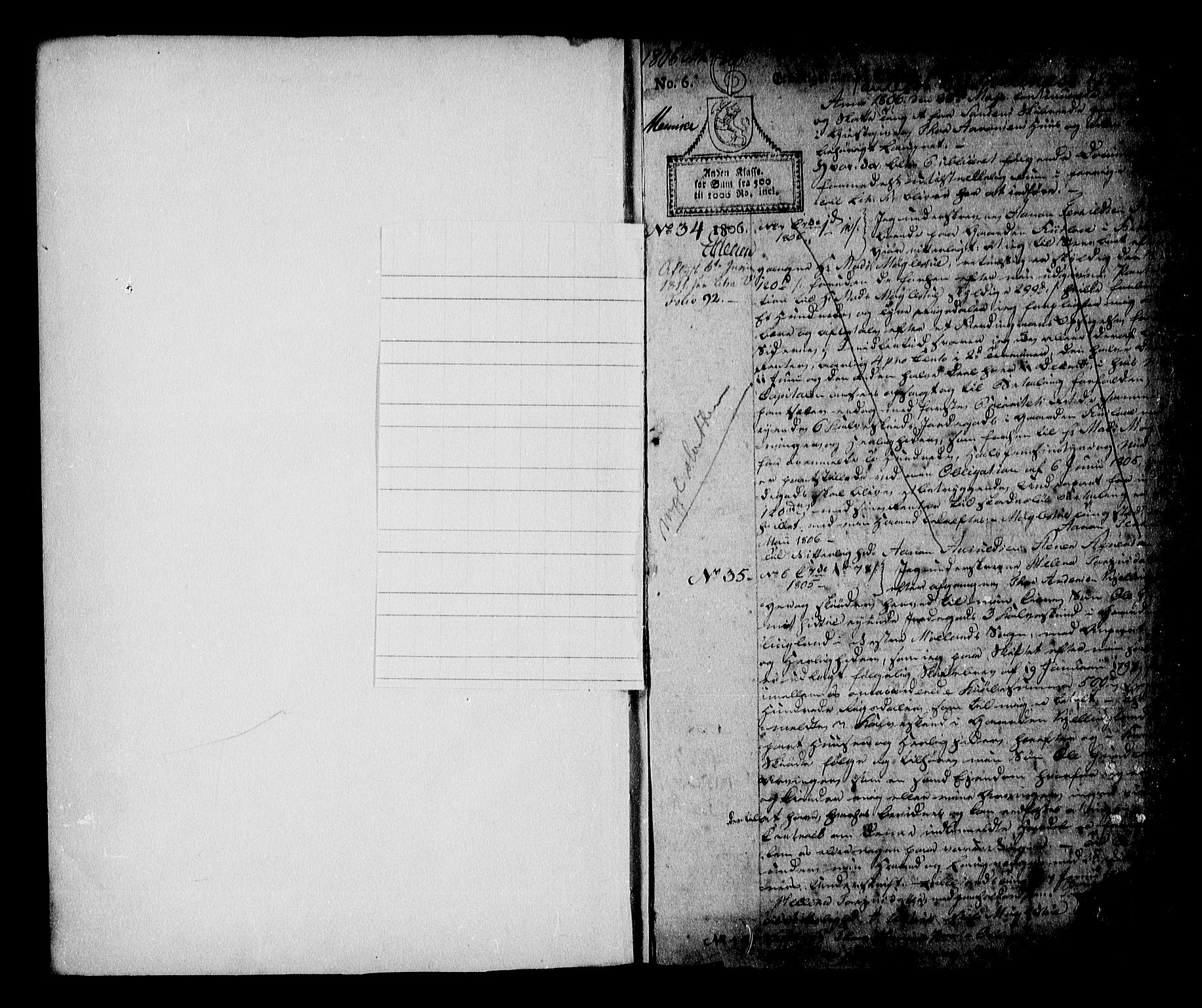 Nedenes sorenskriveri før 1824, SAK/1221-0007/G/Gb/L0021: Pantebok nr. 21, 1806-1808, s. 1