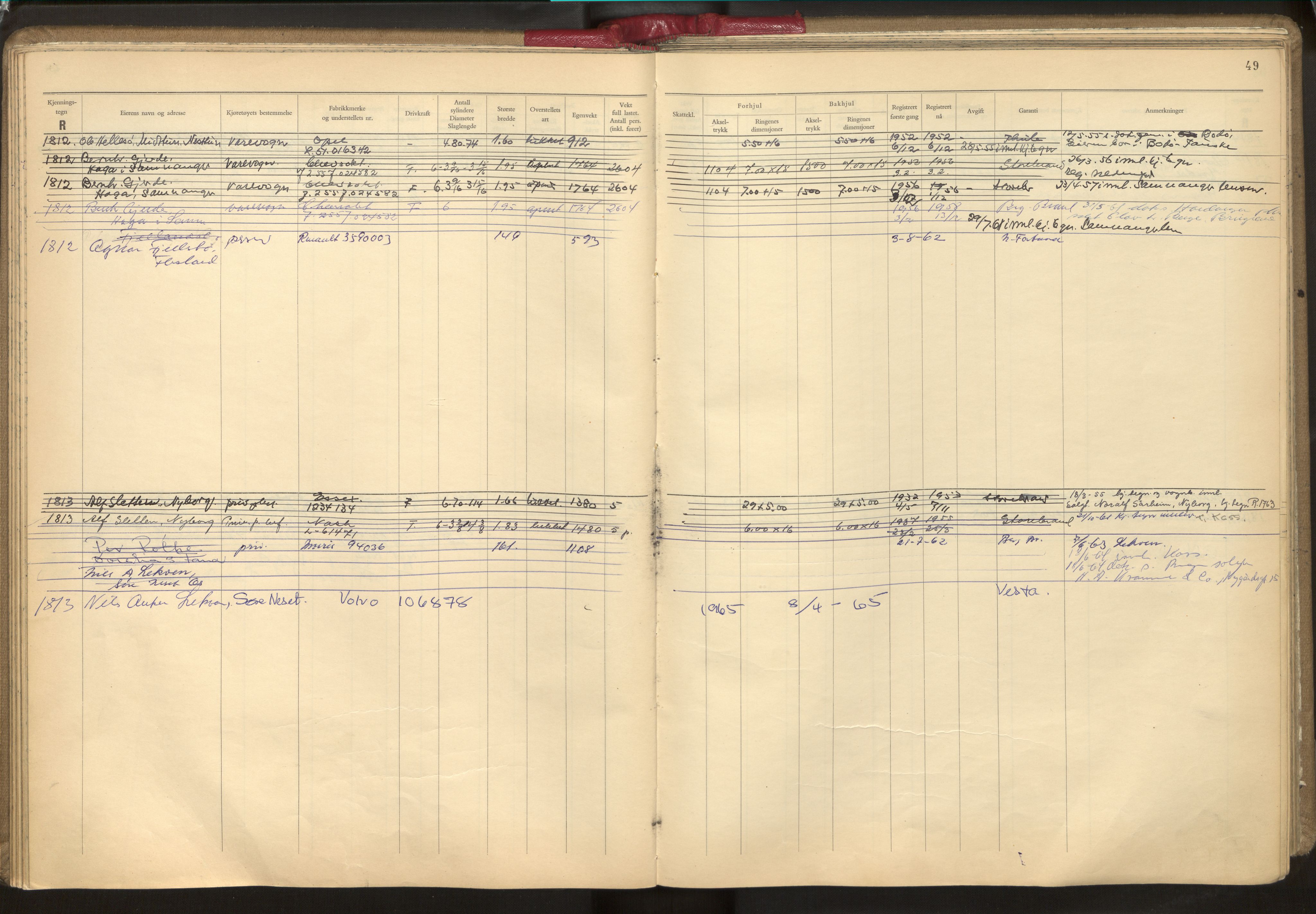 Statens vegvesen, Hordaland vegkontor, AV/SAB-A-5201/2/O/Oa/L0006: Bil - R1716-2222, 1915-1970