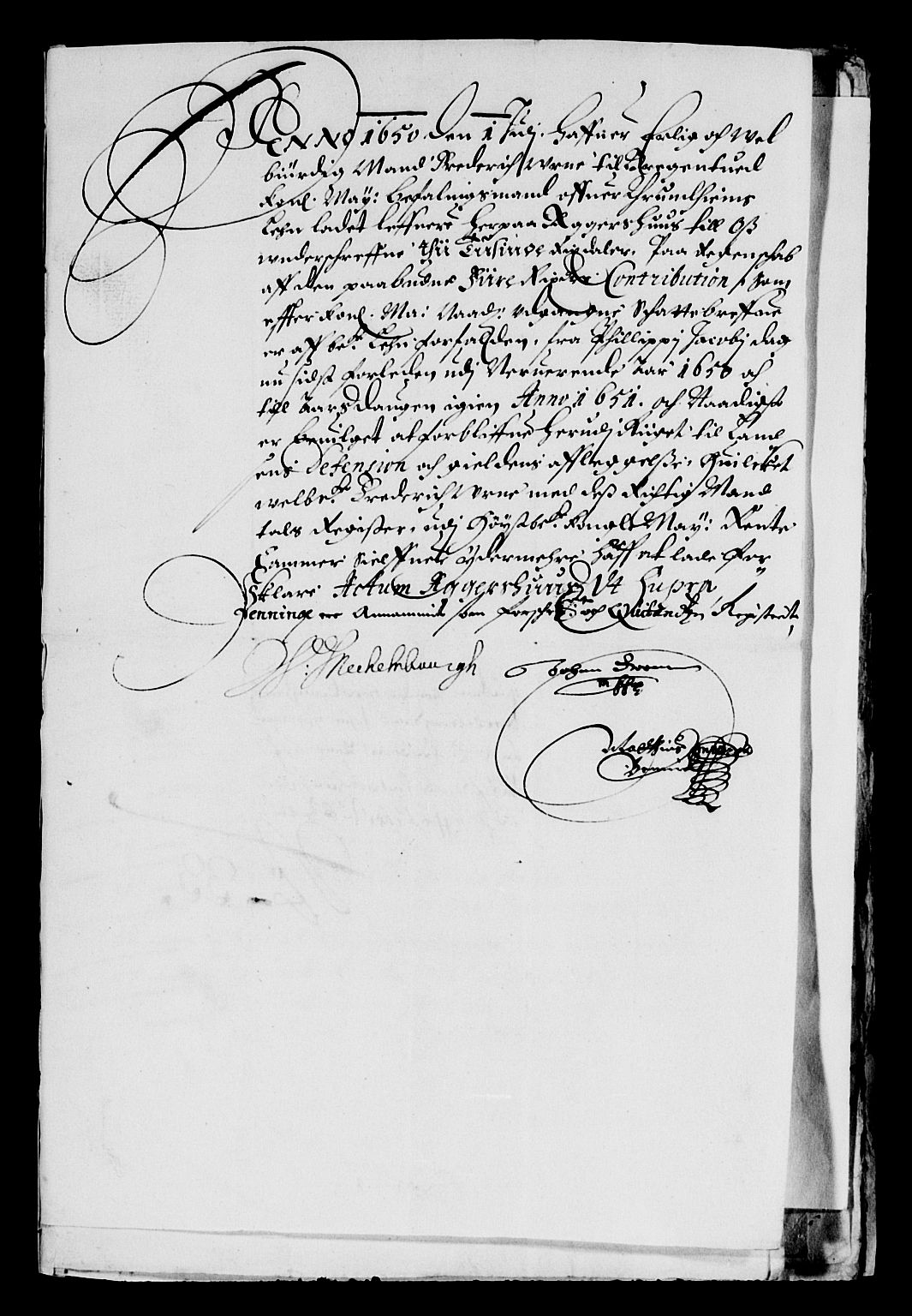 Rentekammeret inntil 1814, Reviderte regnskaper, Lensregnskaper, RA/EA-5023/R/Rb/Rbw/L0102: Trondheim len, 1650-1652