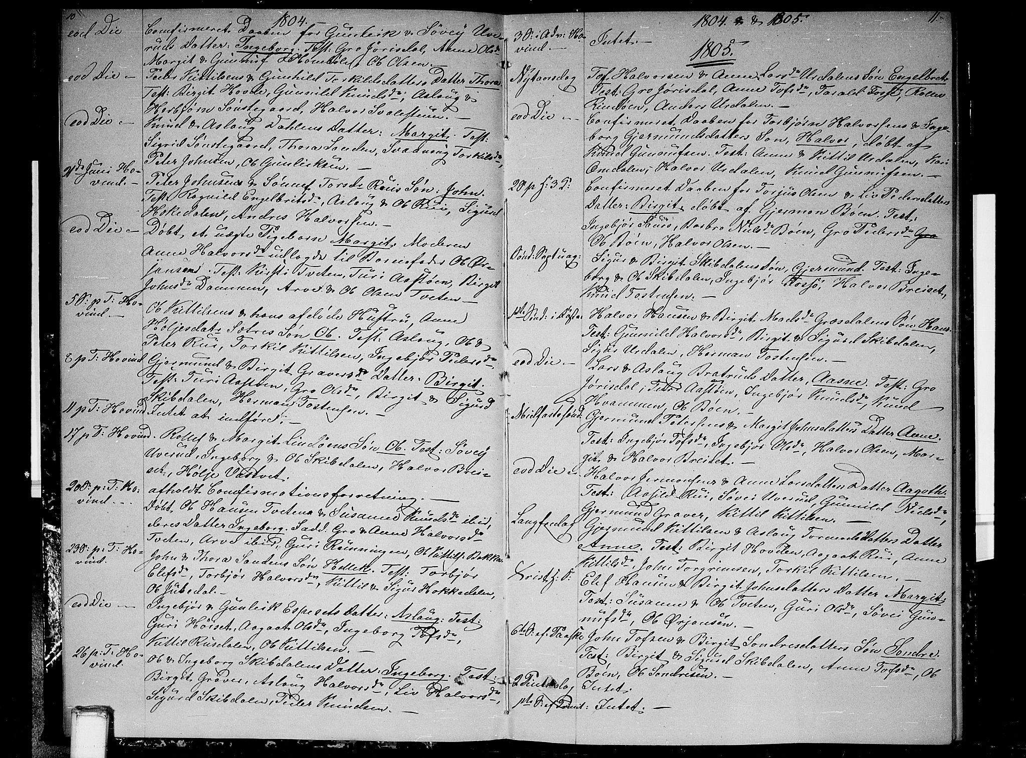 Gransherad kirkebøker, AV/SAKO-A-267/F/Fb/L0001: Ministerialbok nr. II 1, 1800-1814, s. 10-11