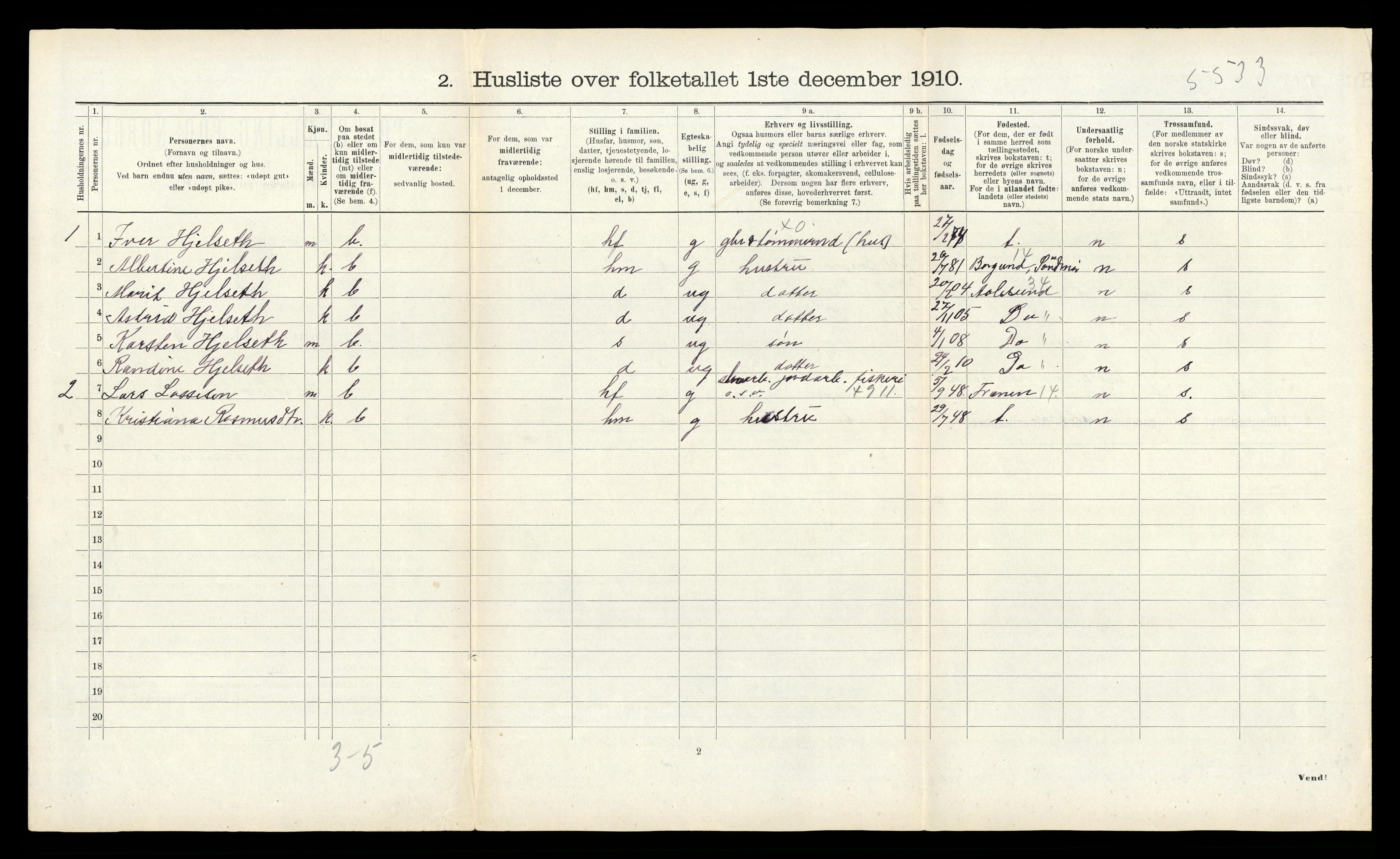RA, Folketelling 1910 for 1544 Bolsøy herred, 1910, s. 194