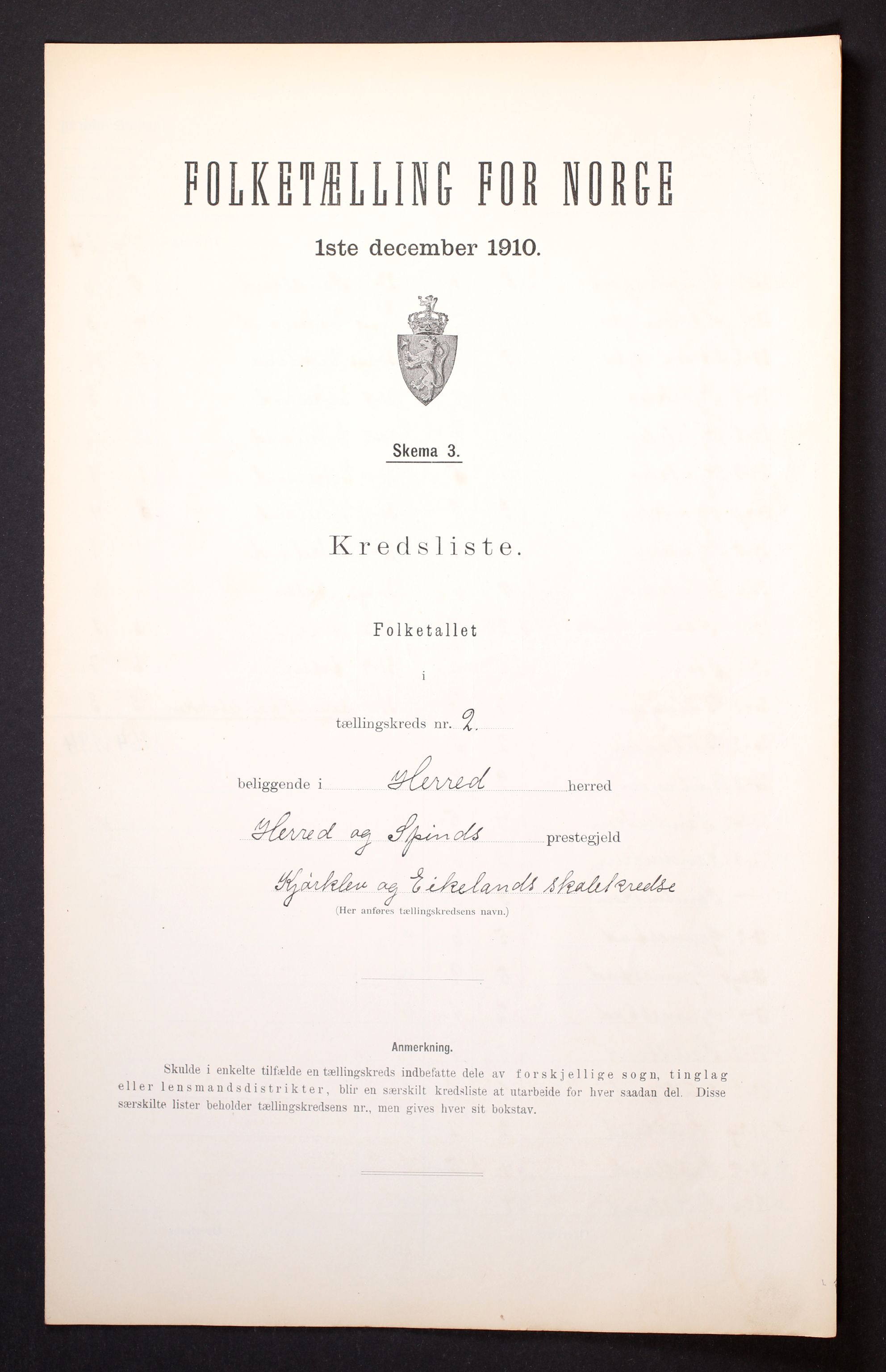 RA, Folketelling 1910 for 1039 Herad herred, 1910, s. 7