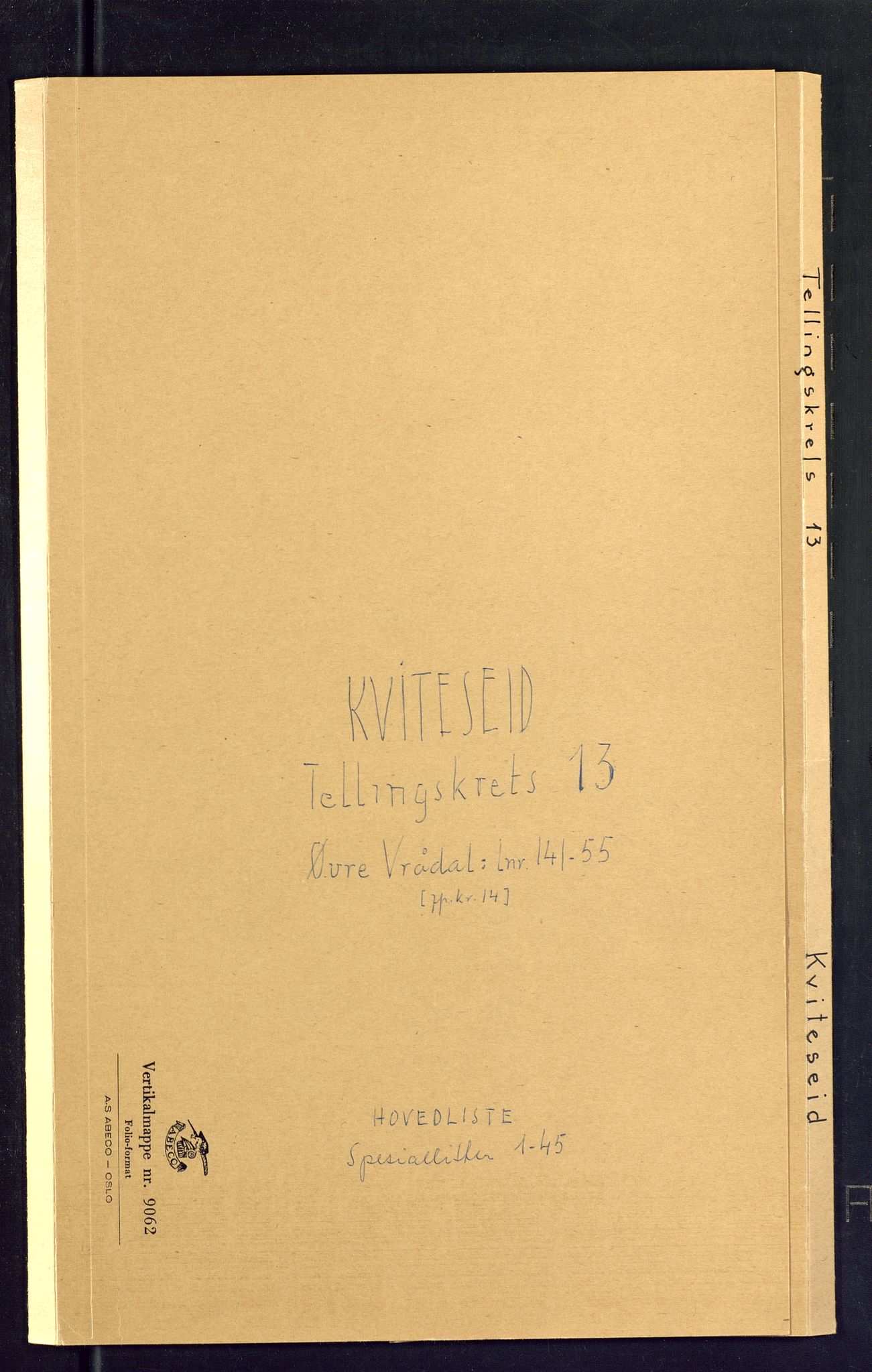 SAKO, Folketelling 1875 for 0829P Kviteseid prestegjeld, 1875, s. 41