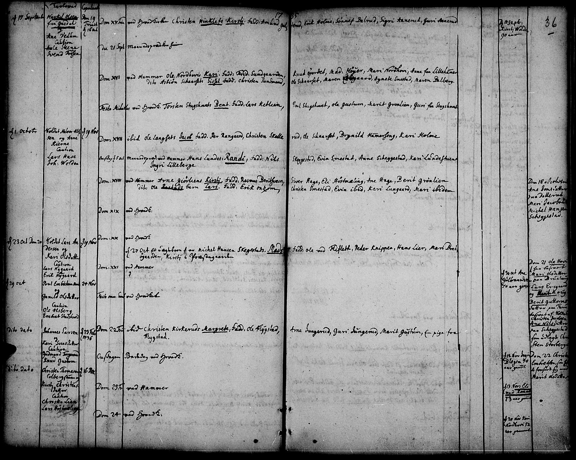 Fåberg prestekontor, SAH/PREST-086/H/Ha/Haa/L0001: Ministerialbok nr. 1, 1727-1775, s. 36