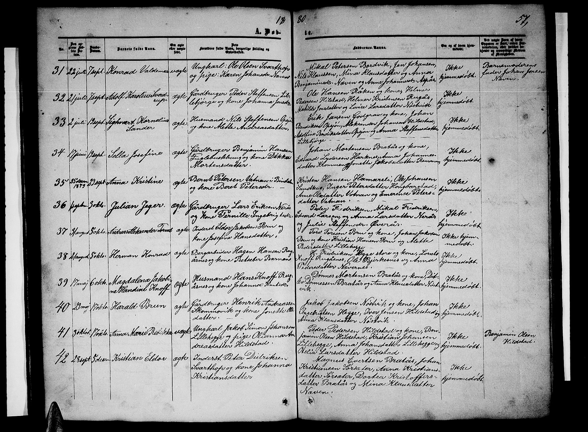 Ministerialprotokoller, klokkerbøker og fødselsregistre - Nordland, AV/SAT-A-1459/814/L0229: Klokkerbok nr. 814C02, 1859-1883, s. 51
