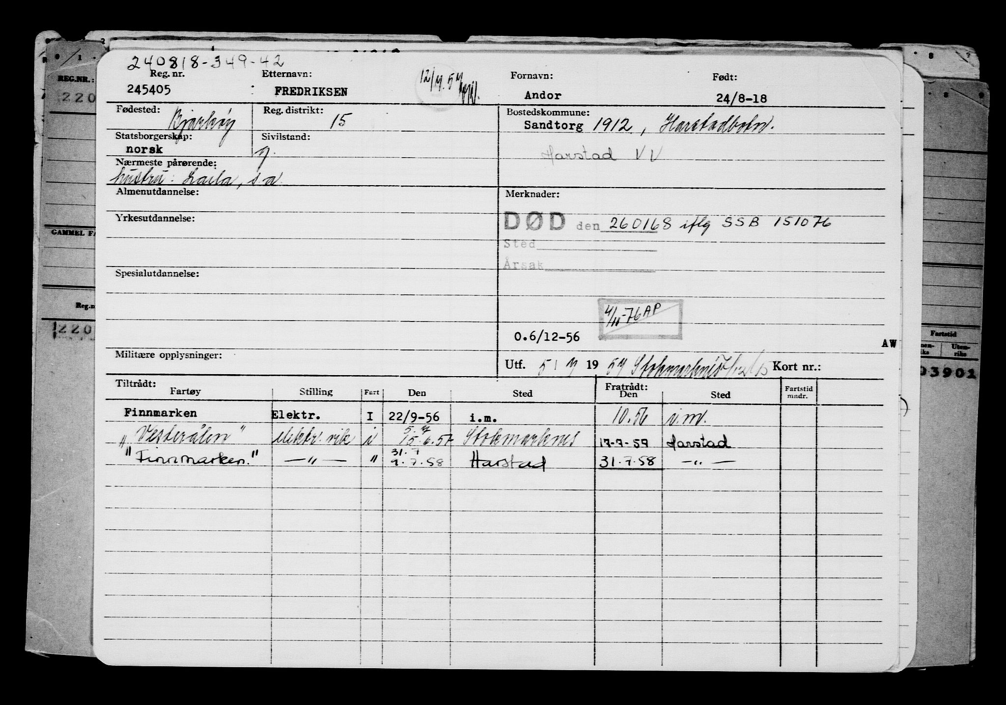 Direktoratet for sjømenn, AV/RA-S-3545/G/Gb/L0161: Hovedkort, 1918, s. 513