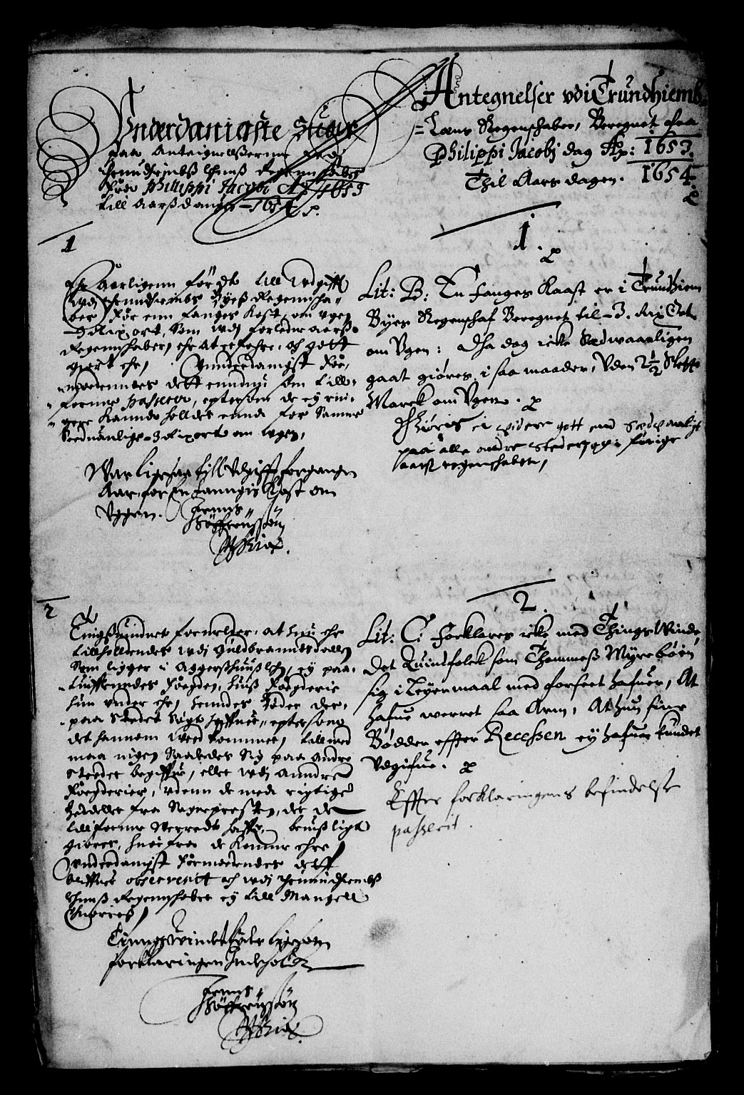 Rentekammeret inntil 1814, Reviderte regnskaper, Lensregnskaper, AV/RA-EA-5023/R/Rb/Rbw/L0115: Trondheim len, 1647-1655