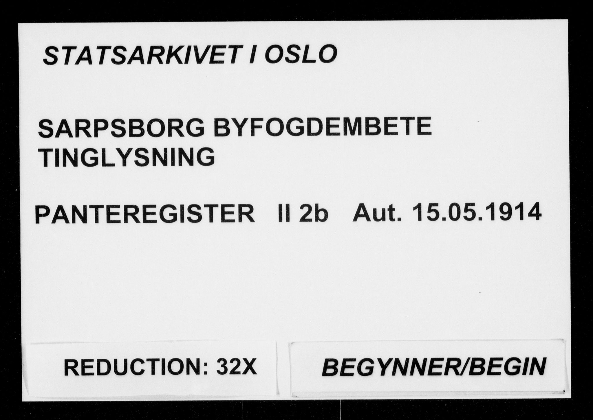 Sarpsborg byfogd, SAO/A-10864/G/Gb/Gbb/L0002.b: Panteregister nr. II 2b, 1914-1940