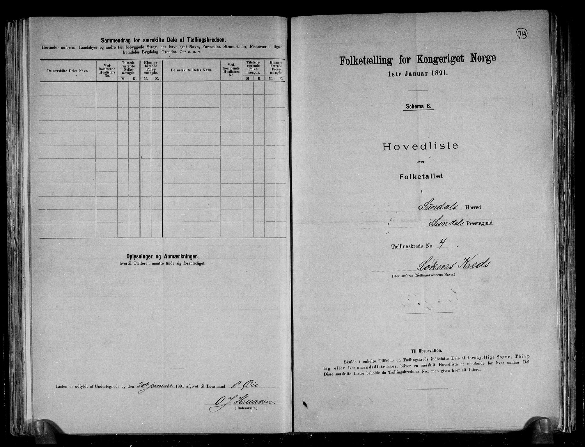 RA, Folketelling 1891 for 1563 Sunndal herred, 1891, s. 10