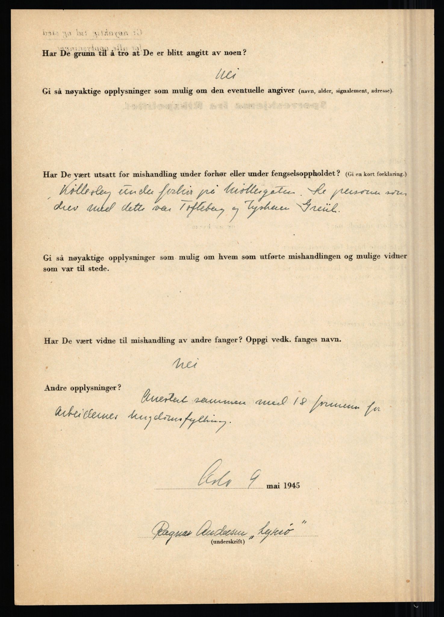 Rikspolitisjefen, AV/RA-S-1560/L/L0001: Abelseth, Rudolf - Berentsen, Odd, 1940-1945, s. 542