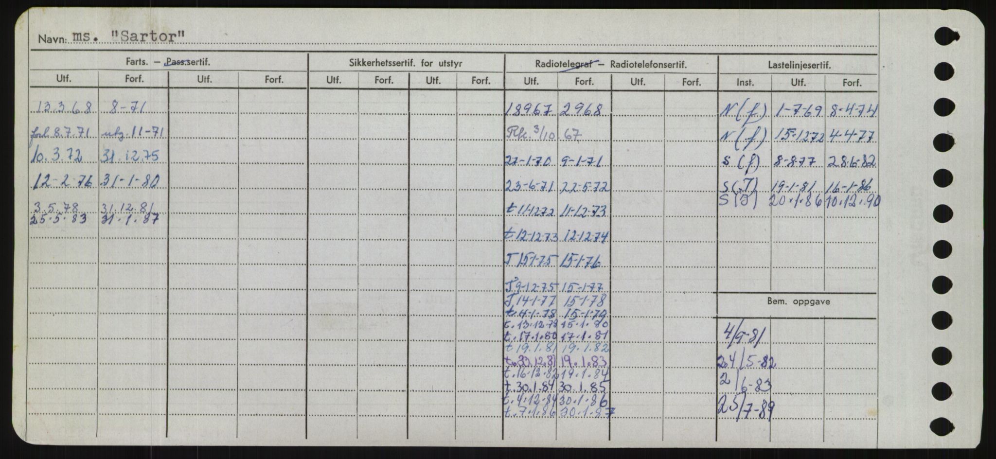 Sjøfartsdirektoratet med forløpere, Skipsmålingen, RA/S-1627/H/Hd/L0032: Fartøy, San-Seve, s. 210