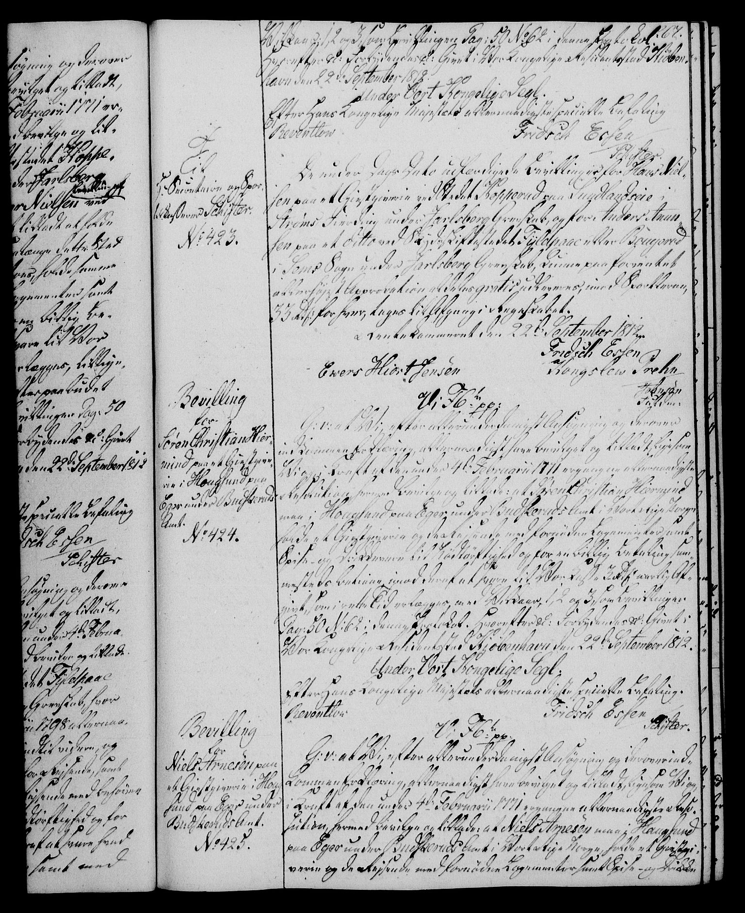 Rentekammeret, Kammerkanselliet, RA/EA-3111/G/Gg/Gga/L0020: Norsk ekspedisjonsprotokoll med register (merket RK 53.20), 1811-1814, s. 267