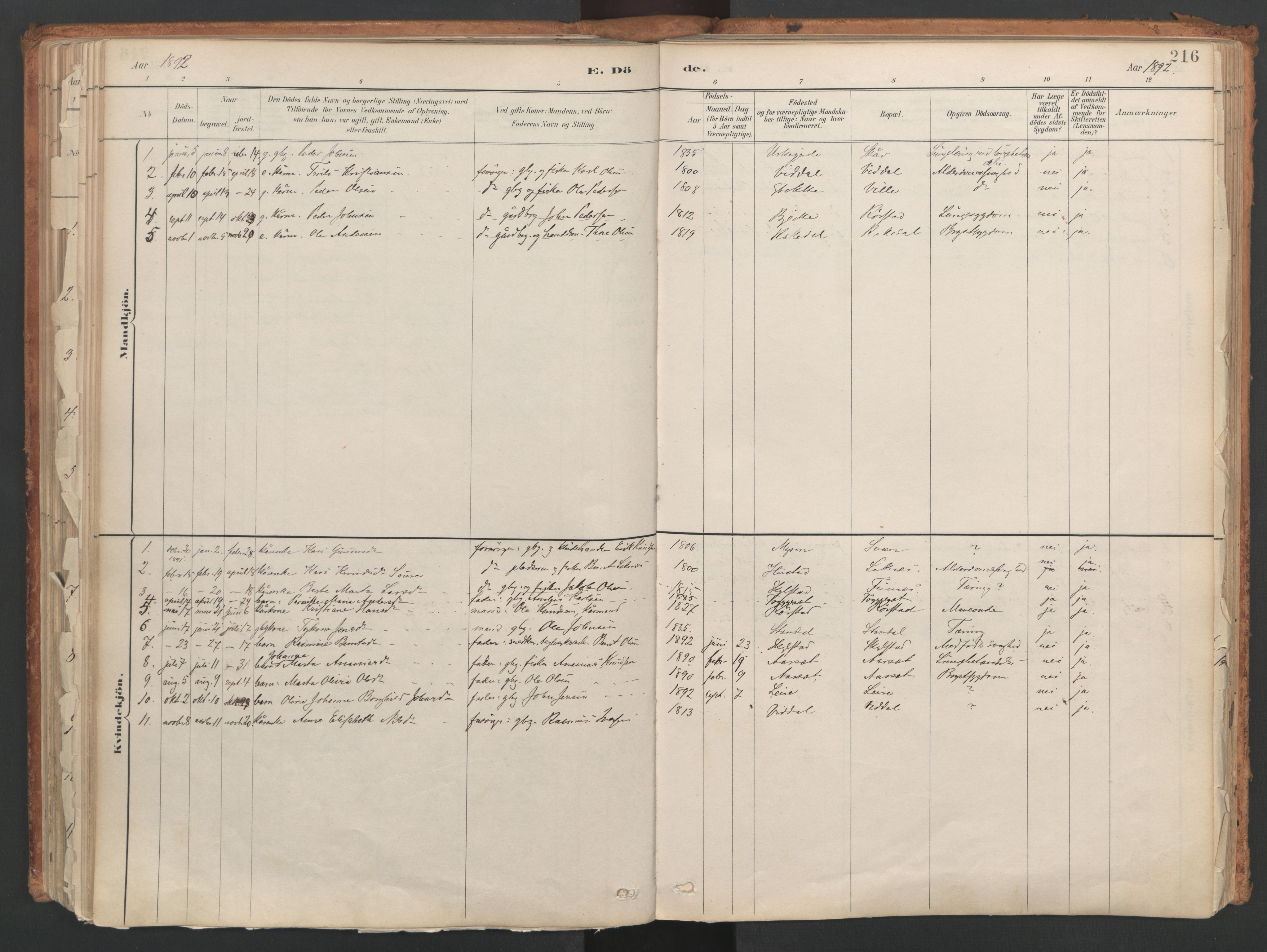 Ministerialprotokoller, klokkerbøker og fødselsregistre - Møre og Romsdal, SAT/A-1454/515/L0211: Ministerialbok nr. 515A07, 1886-1910, s. 216