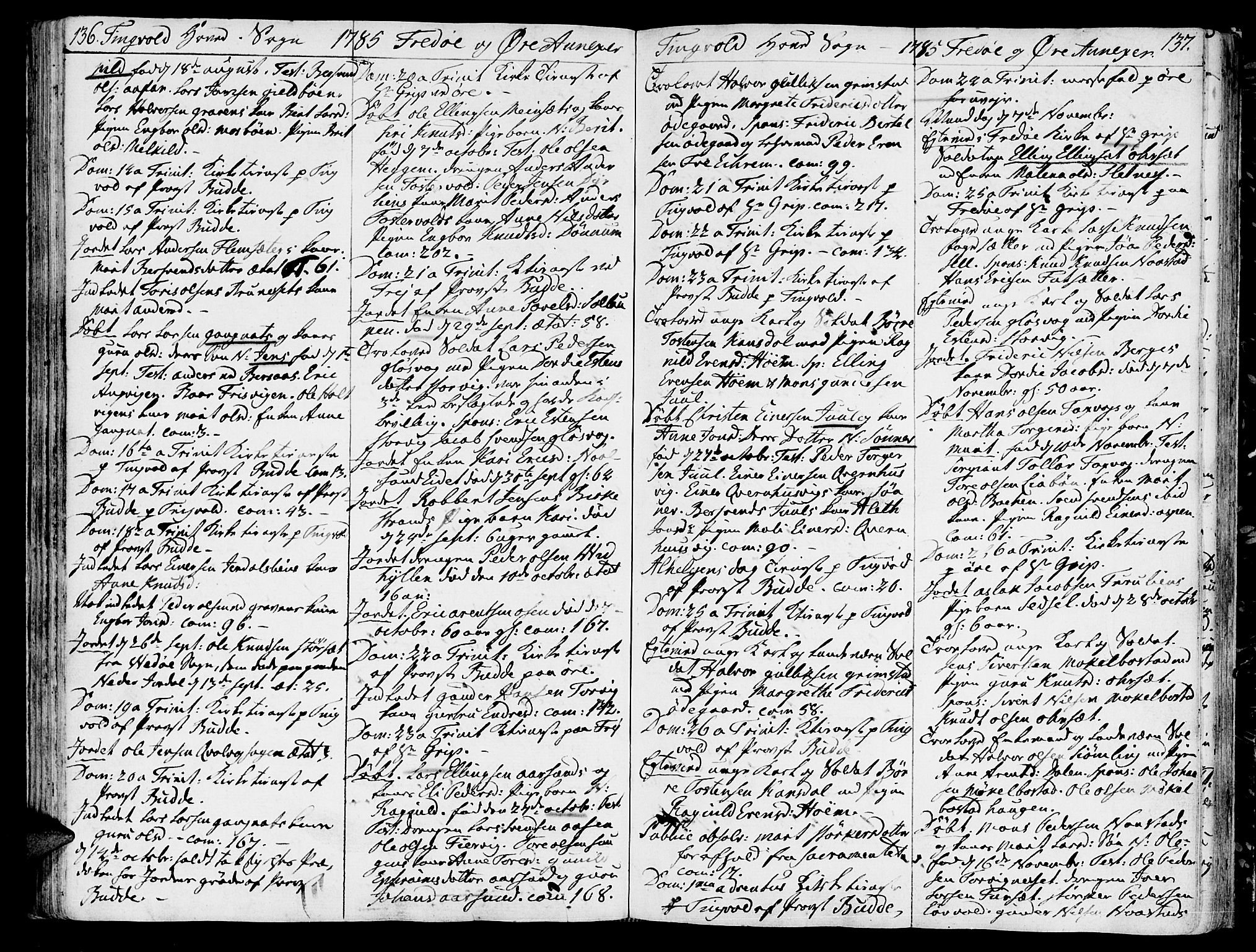 Ministerialprotokoller, klokkerbøker og fødselsregistre - Møre og Romsdal, AV/SAT-A-1454/586/L0980: Ministerialbok nr. 586A06, 1776-1794, s. 136-137