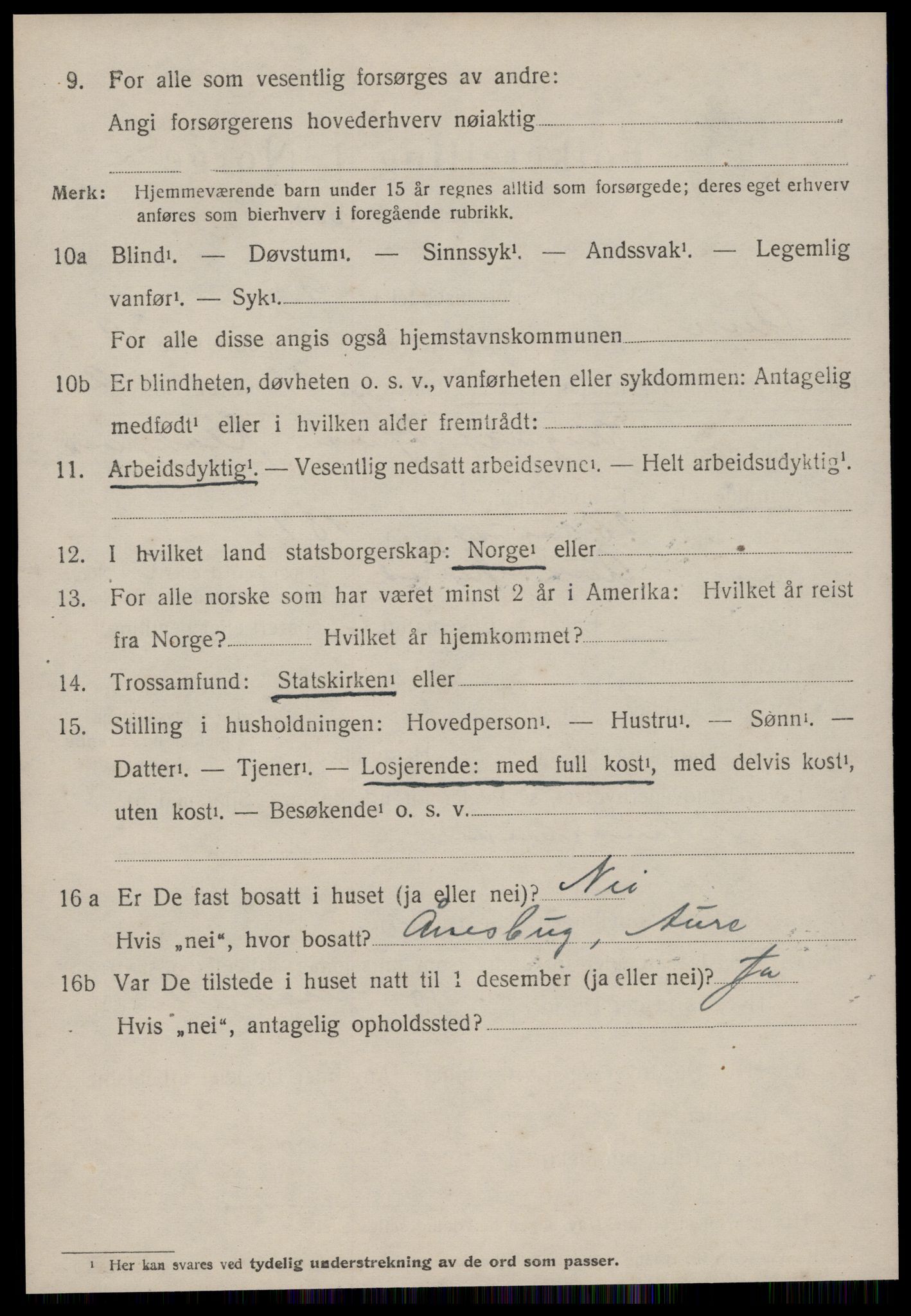 SAT, Folketelling 1920 for 1569 Aure herred, 1920, s. 3879