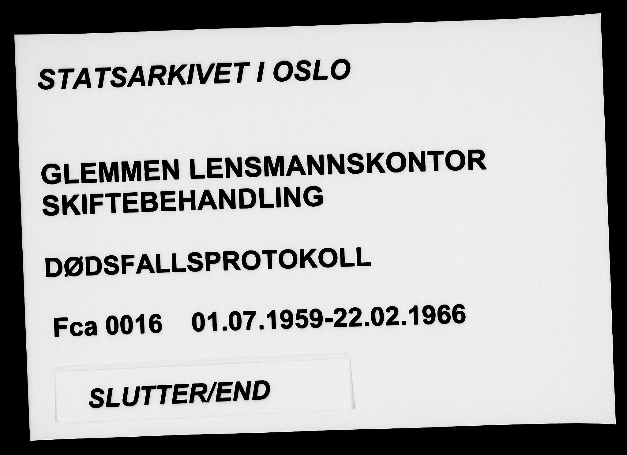 Glemmen lensmannskontor, AV/SAO-A-10123/H/Ha/Haa/L0015: Dødsfallsprotokoll, 1959-1961