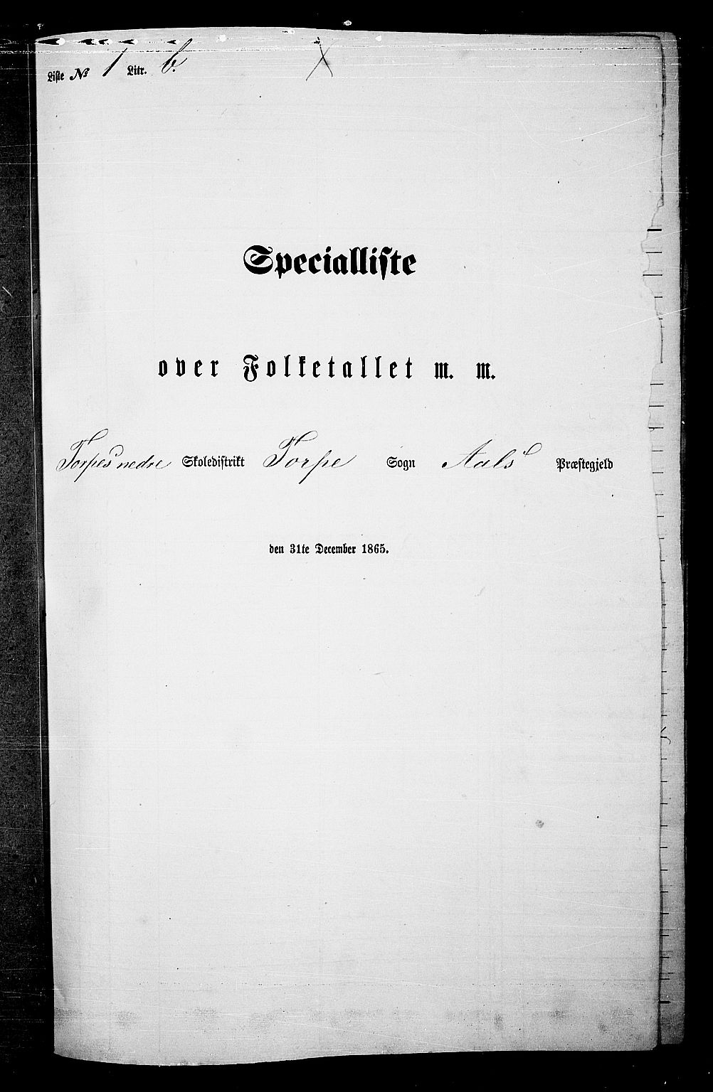 RA, Folketelling 1865 for 0619P Ål prestegjeld, 1865, s. 35