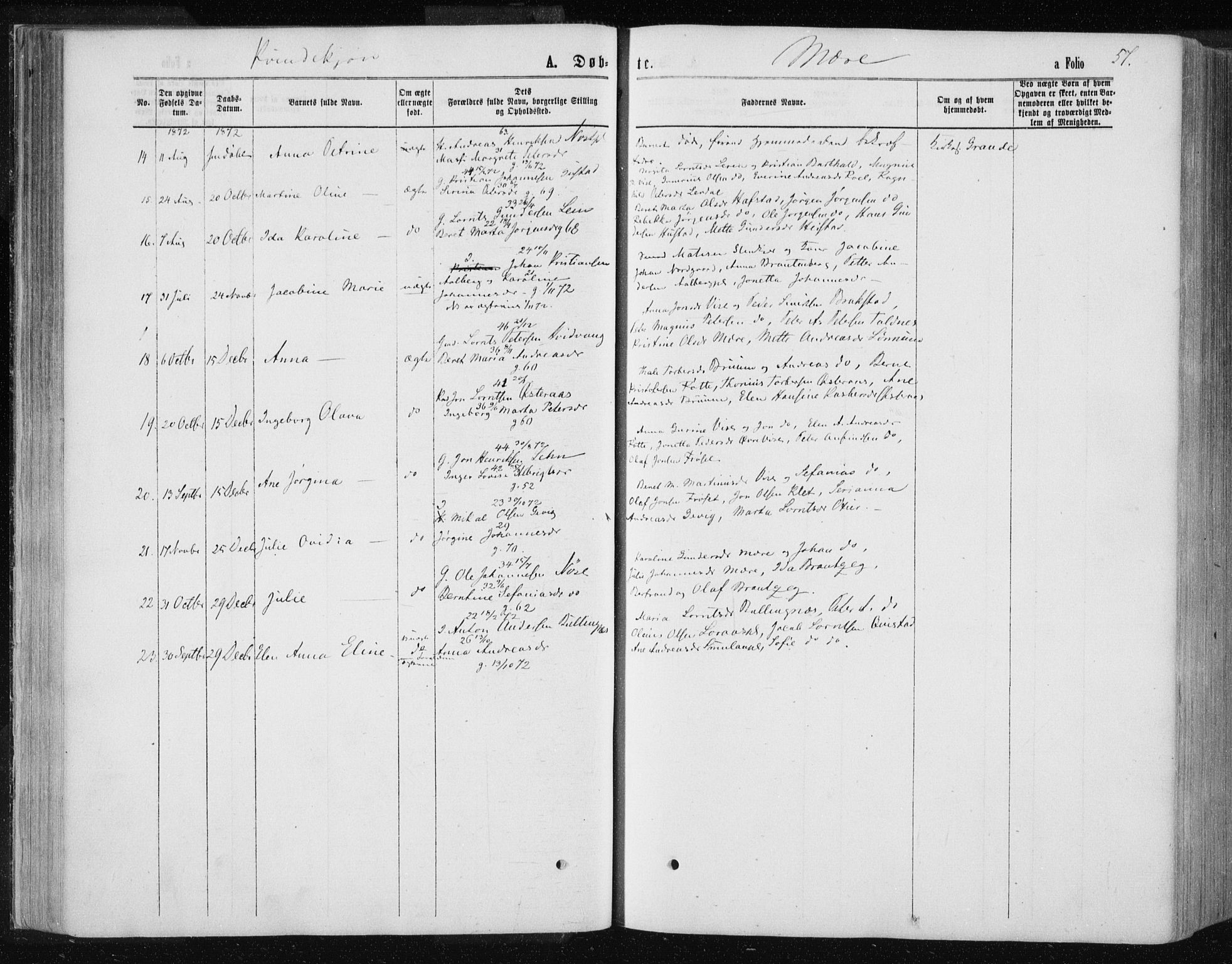 Ministerialprotokoller, klokkerbøker og fødselsregistre - Nord-Trøndelag, AV/SAT-A-1458/735/L0345: Ministerialbok nr. 735A08 /1, 1863-1872, s. 57