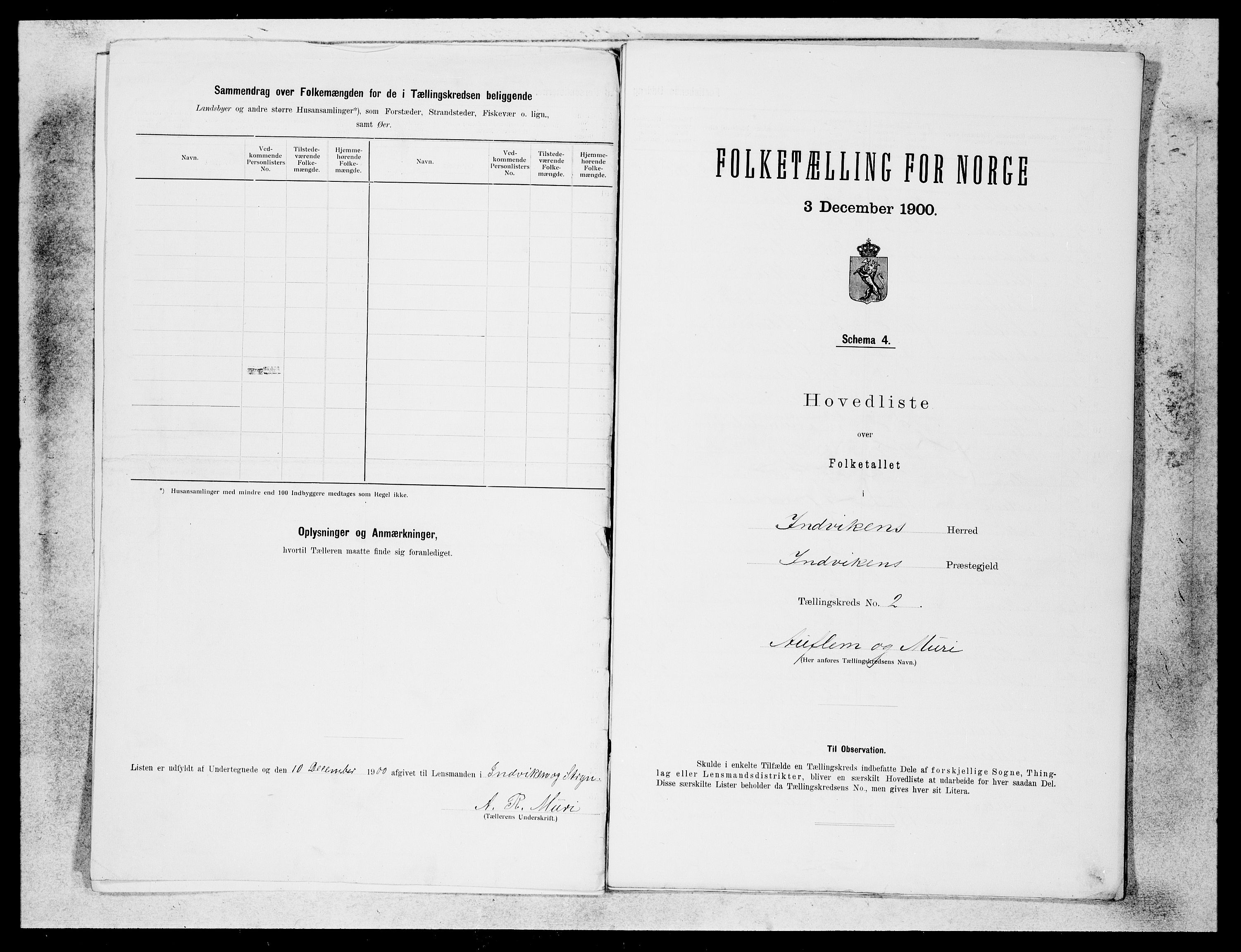 SAB, Folketelling 1900 for 1447 Innvik herred, 1900, s. 3