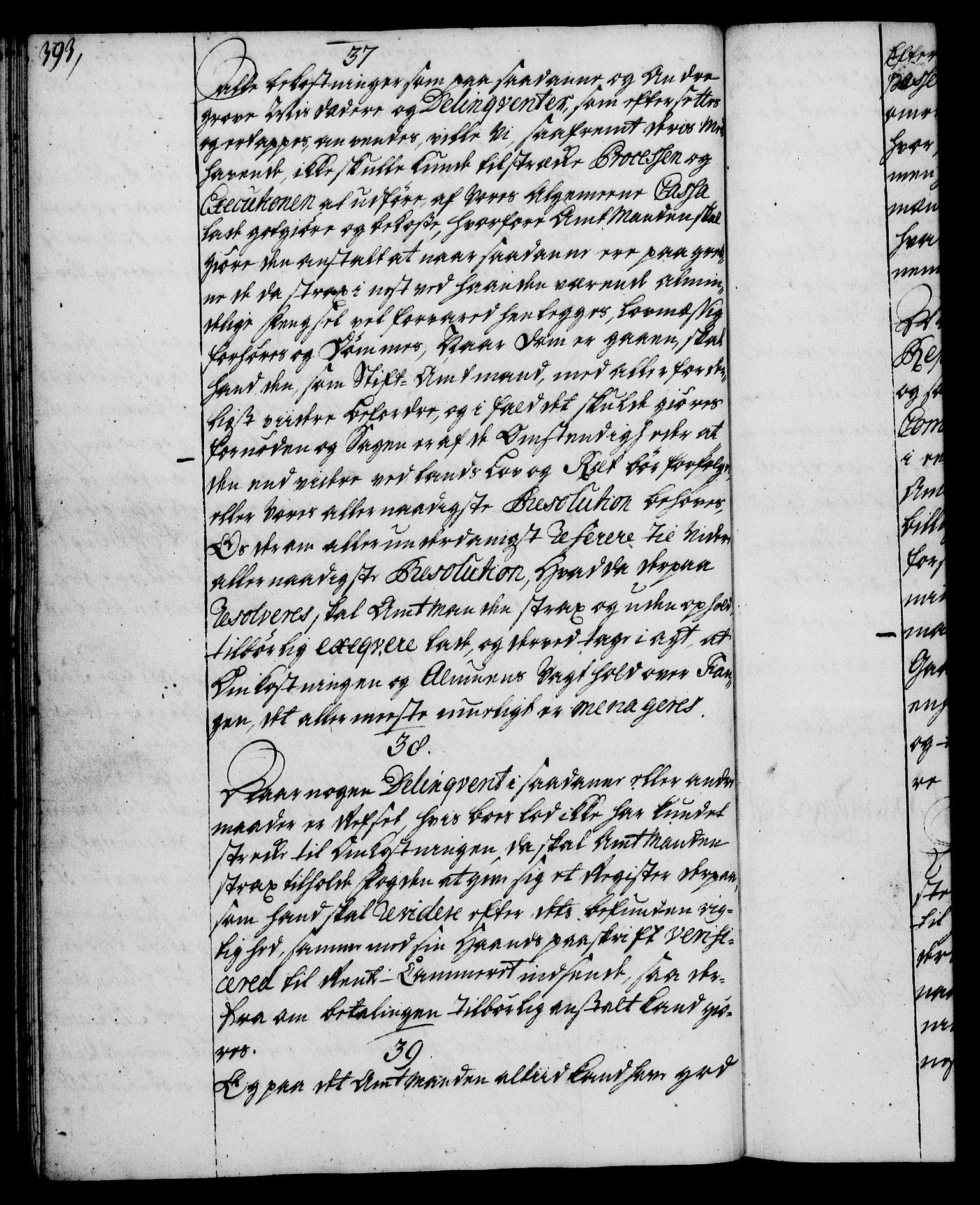 Rentekammeret, Kammerkanselliet, RA/EA-3111/G/Gg/Ggi/L0002: Norsk instruksjonsprotokoll med register (merket RK 53.35), 1729-1751, s. 393