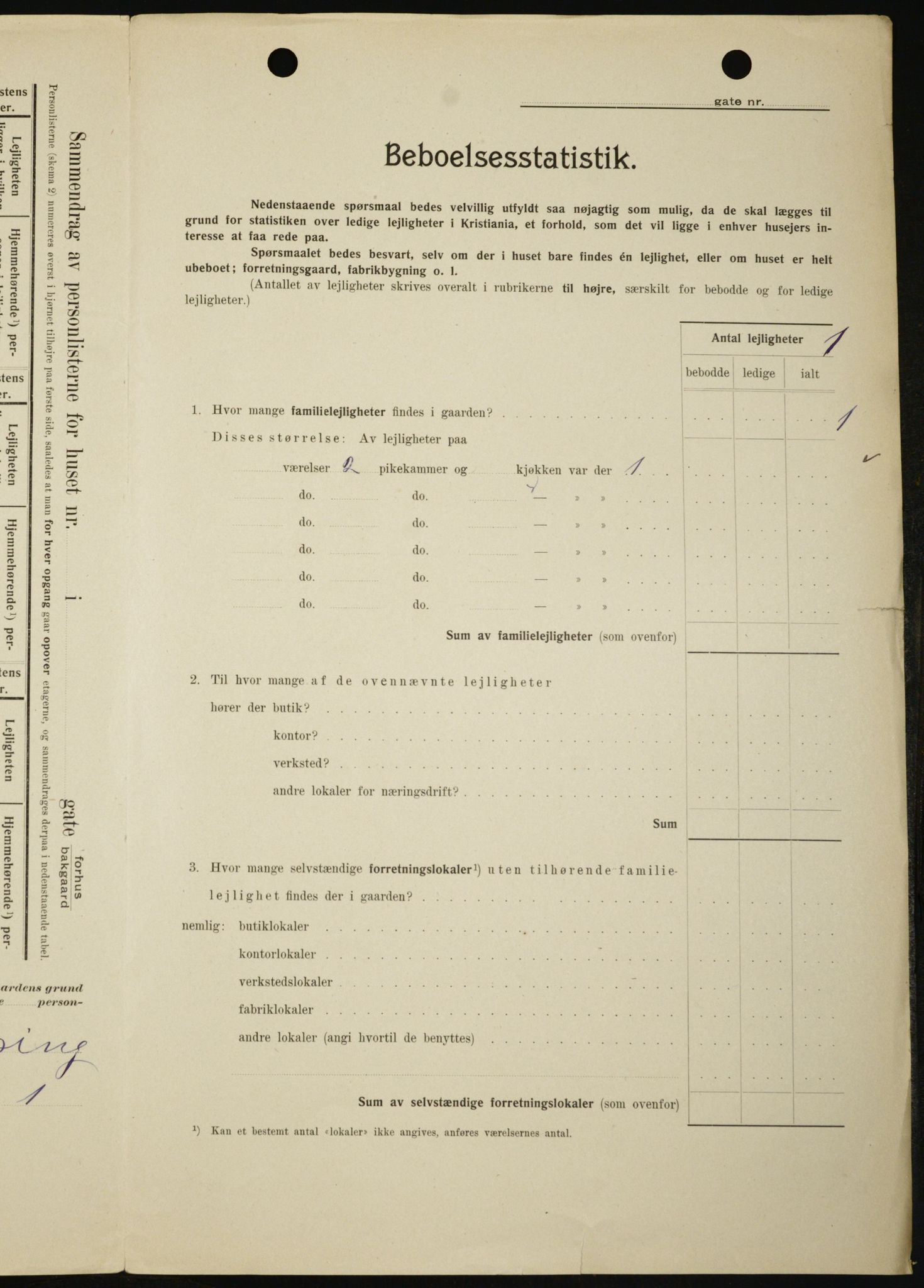 OBA, Kommunal folketelling 1.2.1909 for Kristiania kjøpstad, 1909, s. 77792