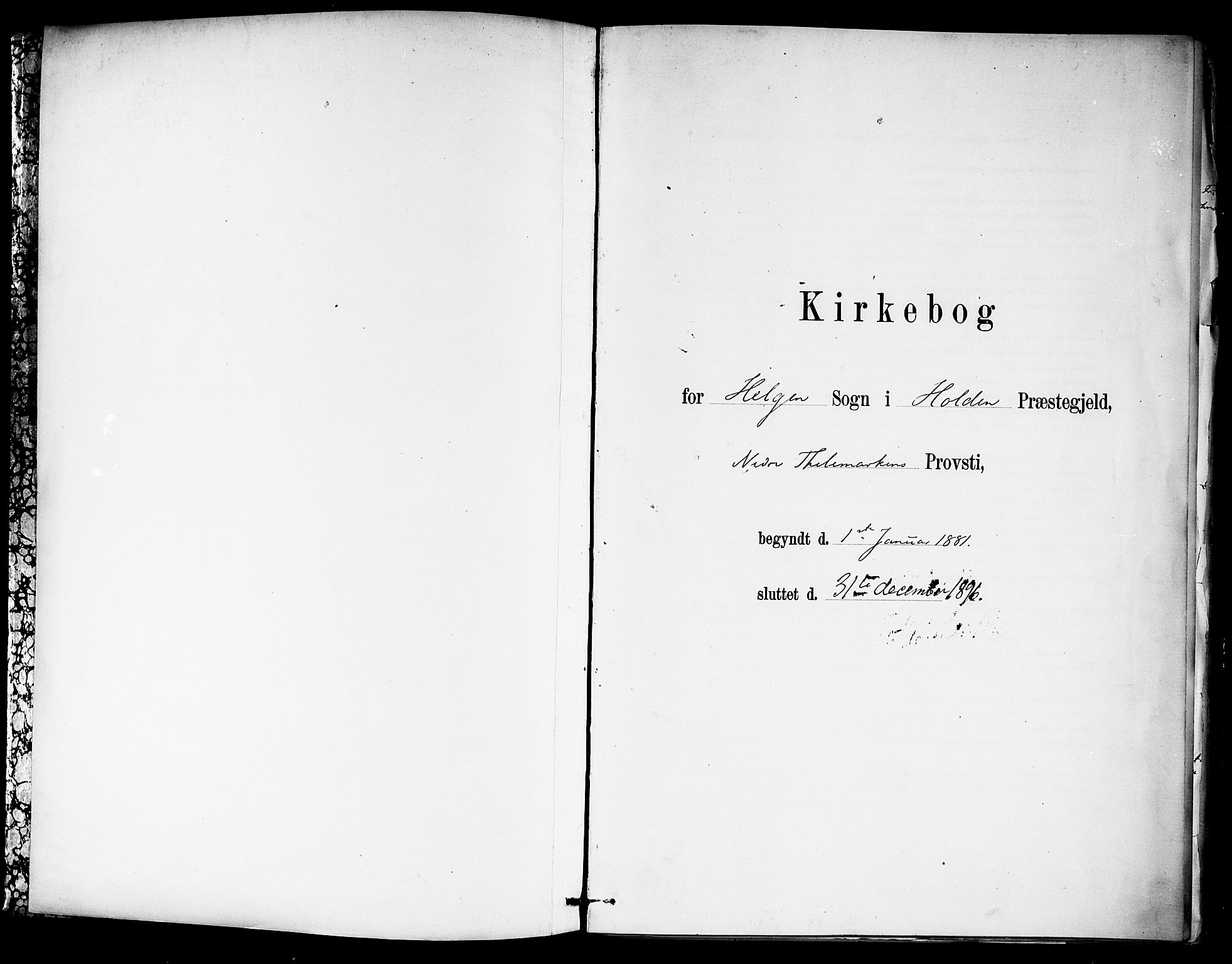 Holla kirkebøker, AV/SAKO-A-272/F/Fa/L0009: Ministerialbok nr. 9, 1881-1897
