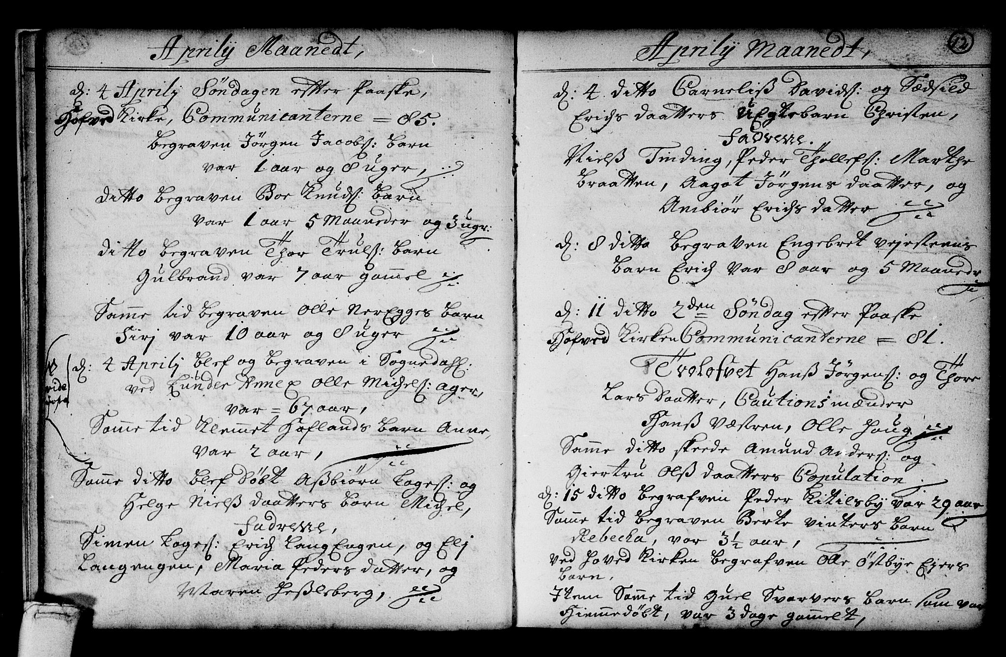 Norderhov kirkebøker, SAKO/A-237/G/Ga/L0001: Klokkerbok nr. I 1, 1717-1725, s. 12