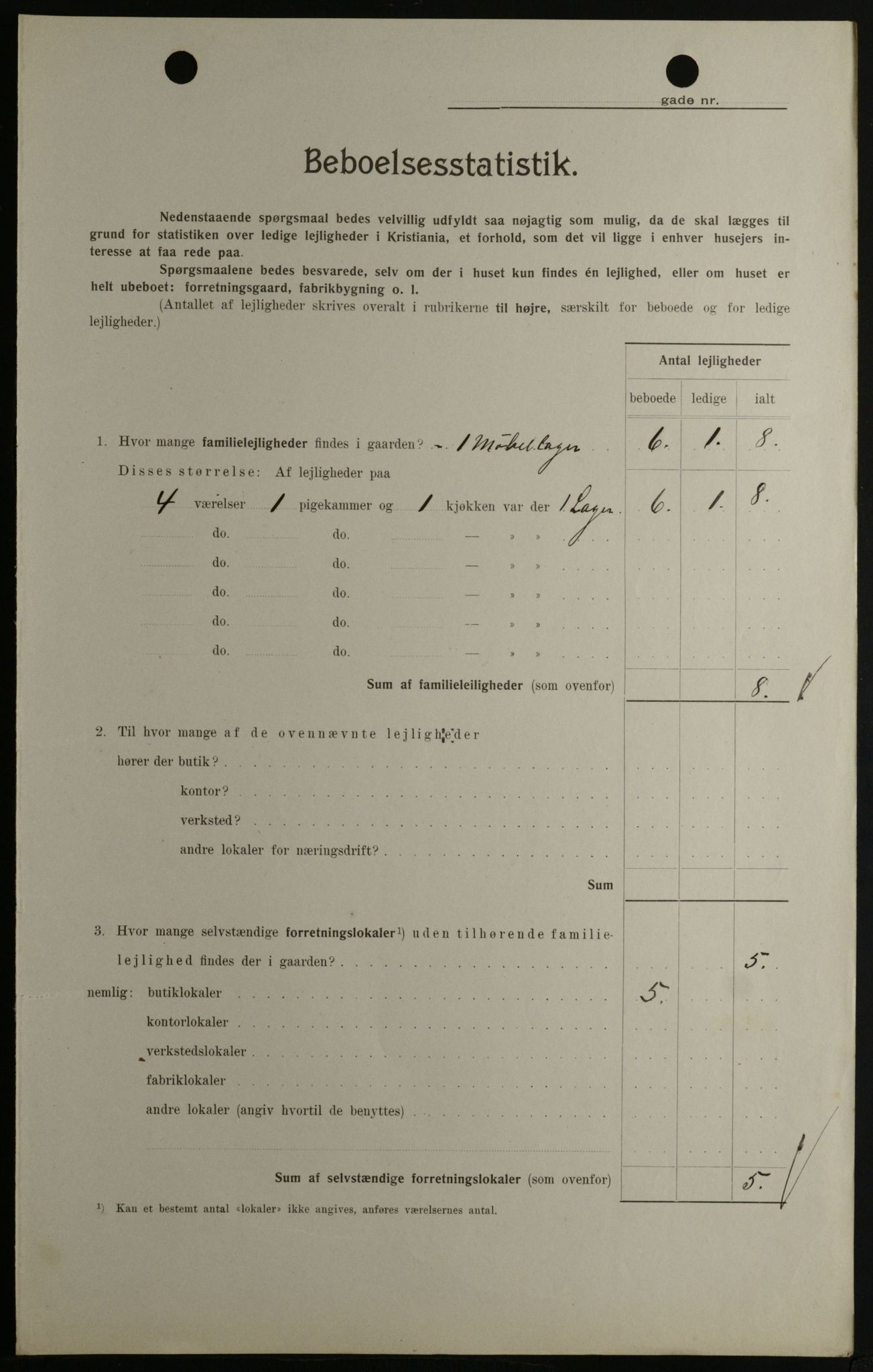 OBA, Kommunal folketelling 1.2.1908 for Kristiania kjøpstad, 1908, s. 103641