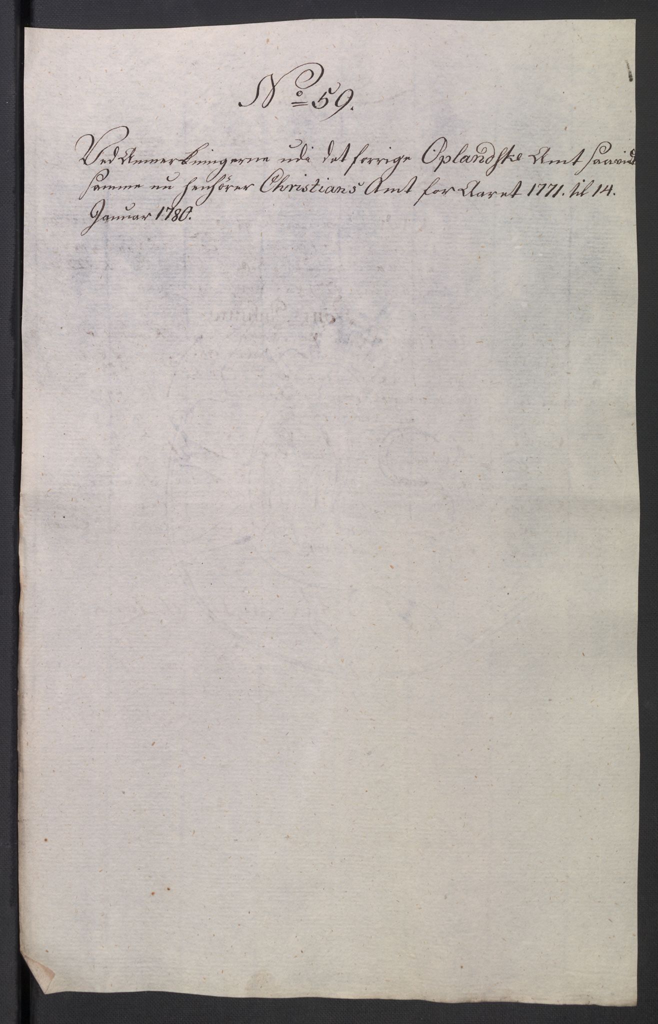 Rentekammeret inntil 1814, Reviderte regnskaper, Mindre regnskaper, AV/RA-EA-4068/Rb/L0014: Opplands amt, 1771-1779, s. 822