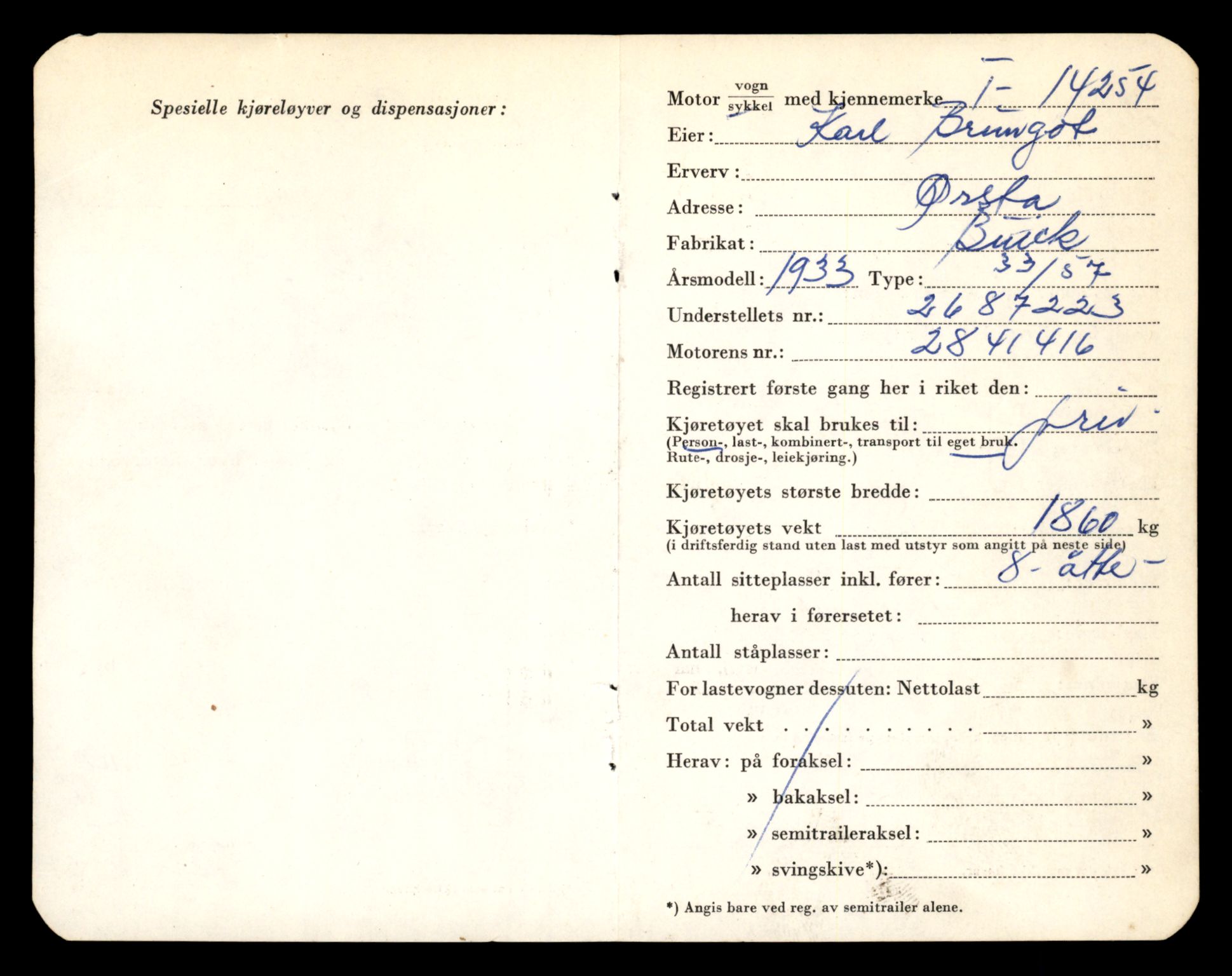 Møre og Romsdal vegkontor - Ålesund trafikkstasjon, AV/SAT-A-4099/F/Fe/L0044: Registreringskort for kjøretøy T 14205 - T 14319, 1927-1998, s. 1497