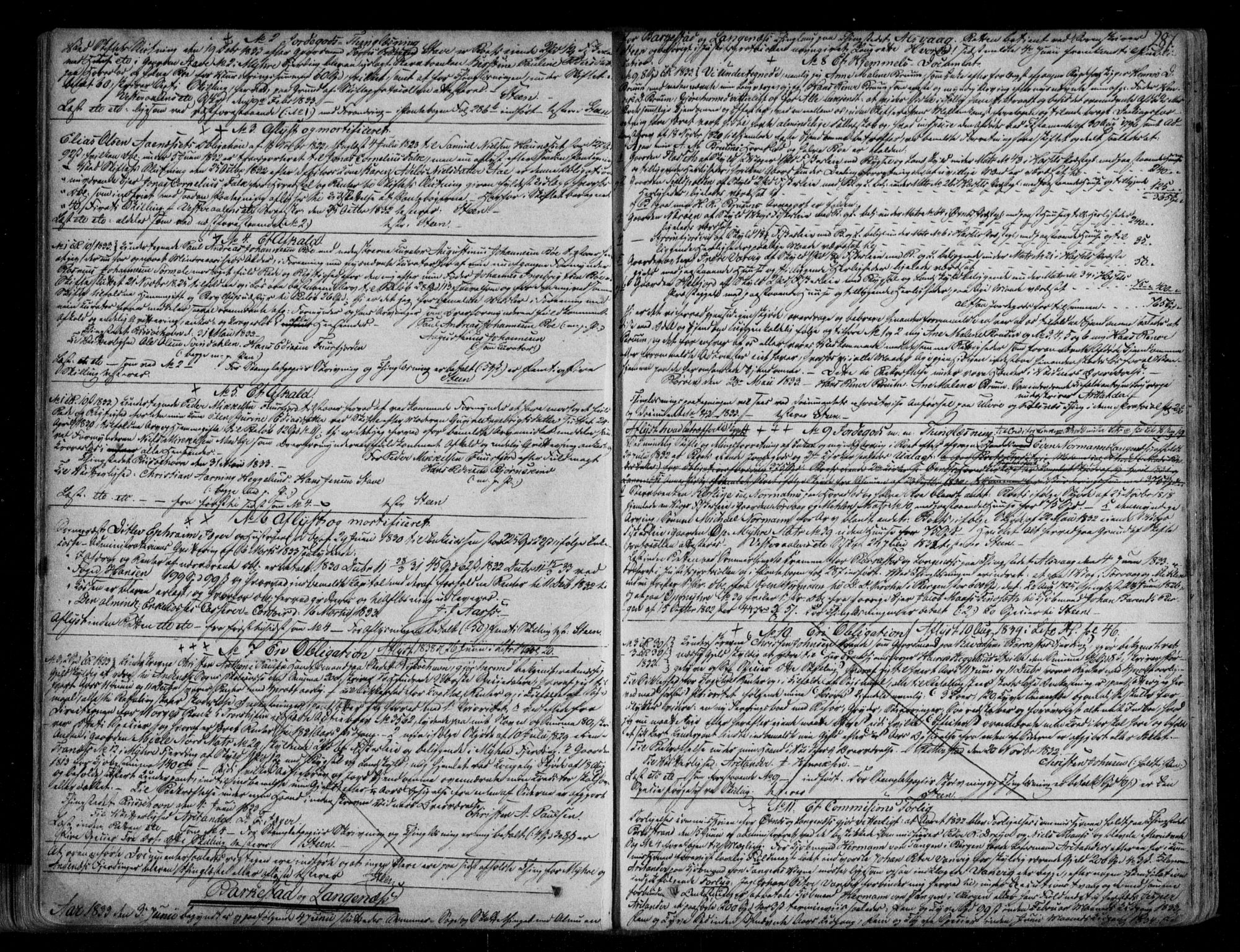 Vesterålen sorenskriveri, SAT/A-4180/1/2/2Ca/L0007: Pantebok nr. G, 1823-1836, s. 287