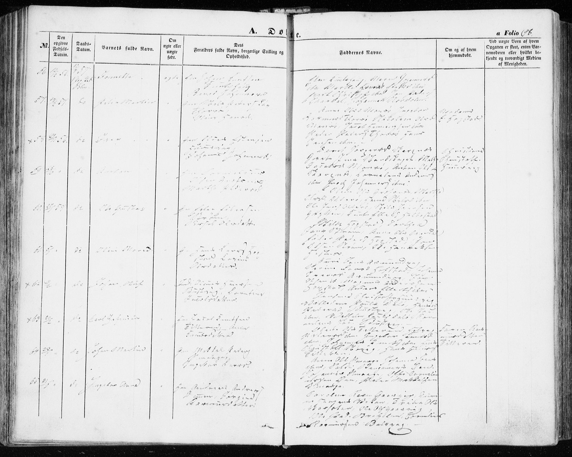 Ministerialprotokoller, klokkerbøker og fødselsregistre - Sør-Trøndelag, SAT/A-1456/634/L0530: Ministerialbok nr. 634A06, 1852-1860, s. 98