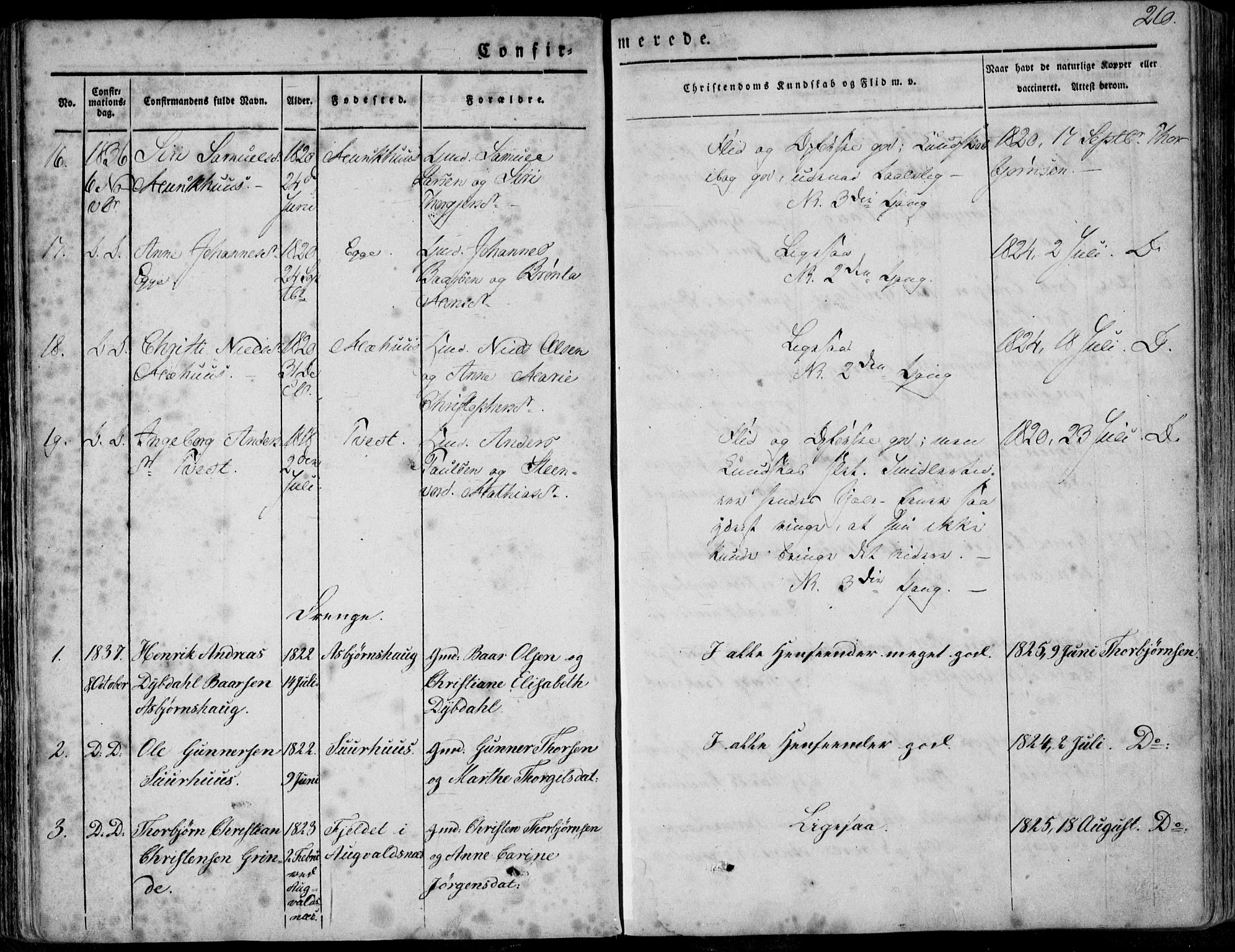 Skjold sokneprestkontor, AV/SAST-A-101847/H/Ha/Haa/L0006: Ministerialbok nr. A 6.1, 1835-1858, s. 210