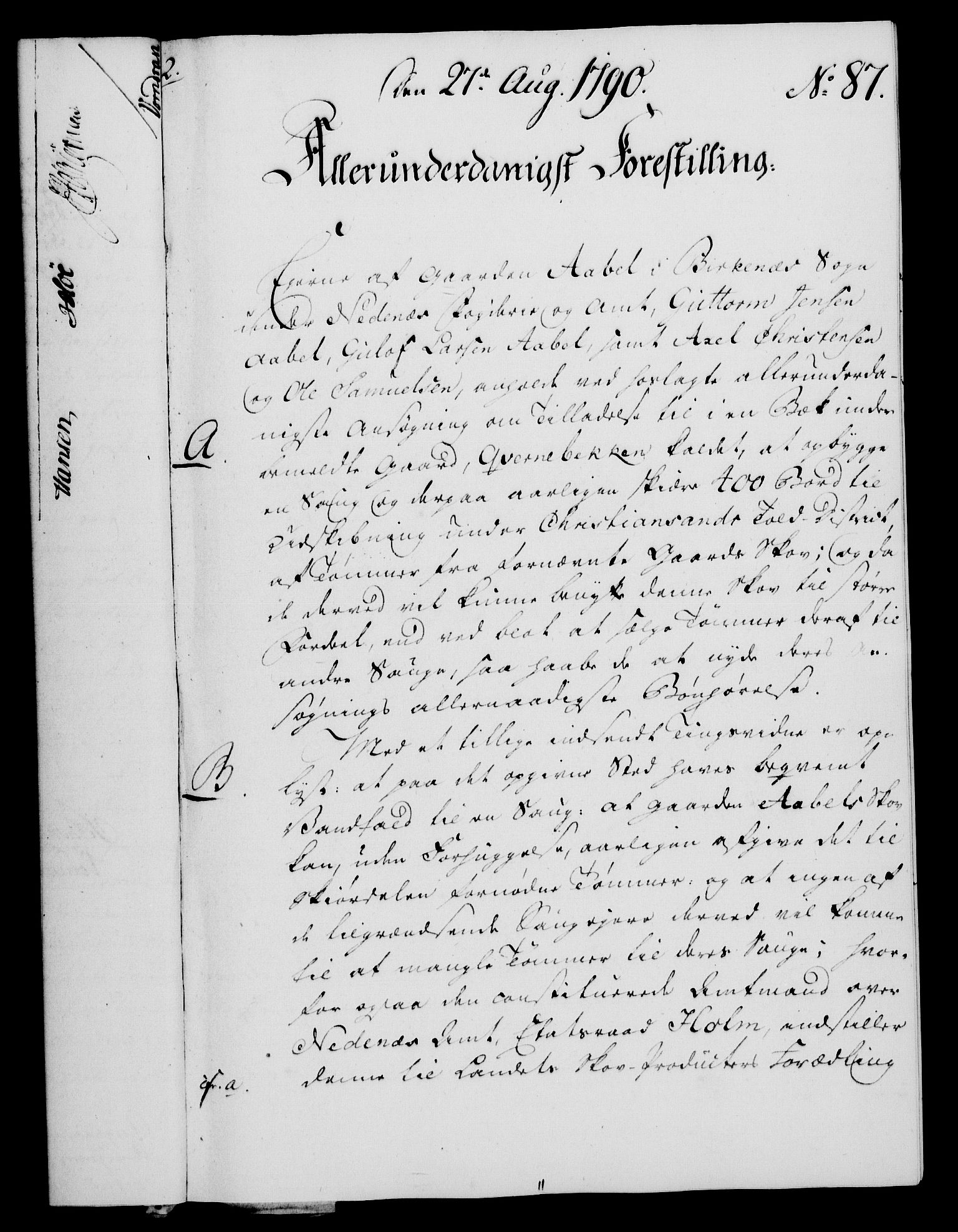 Rentekammeret, Kammerkanselliet, RA/EA-3111/G/Gf/Gfa/L0072: Norsk relasjons- og resolusjonsprotokoll (merket RK 52.72), 1790, s. 593