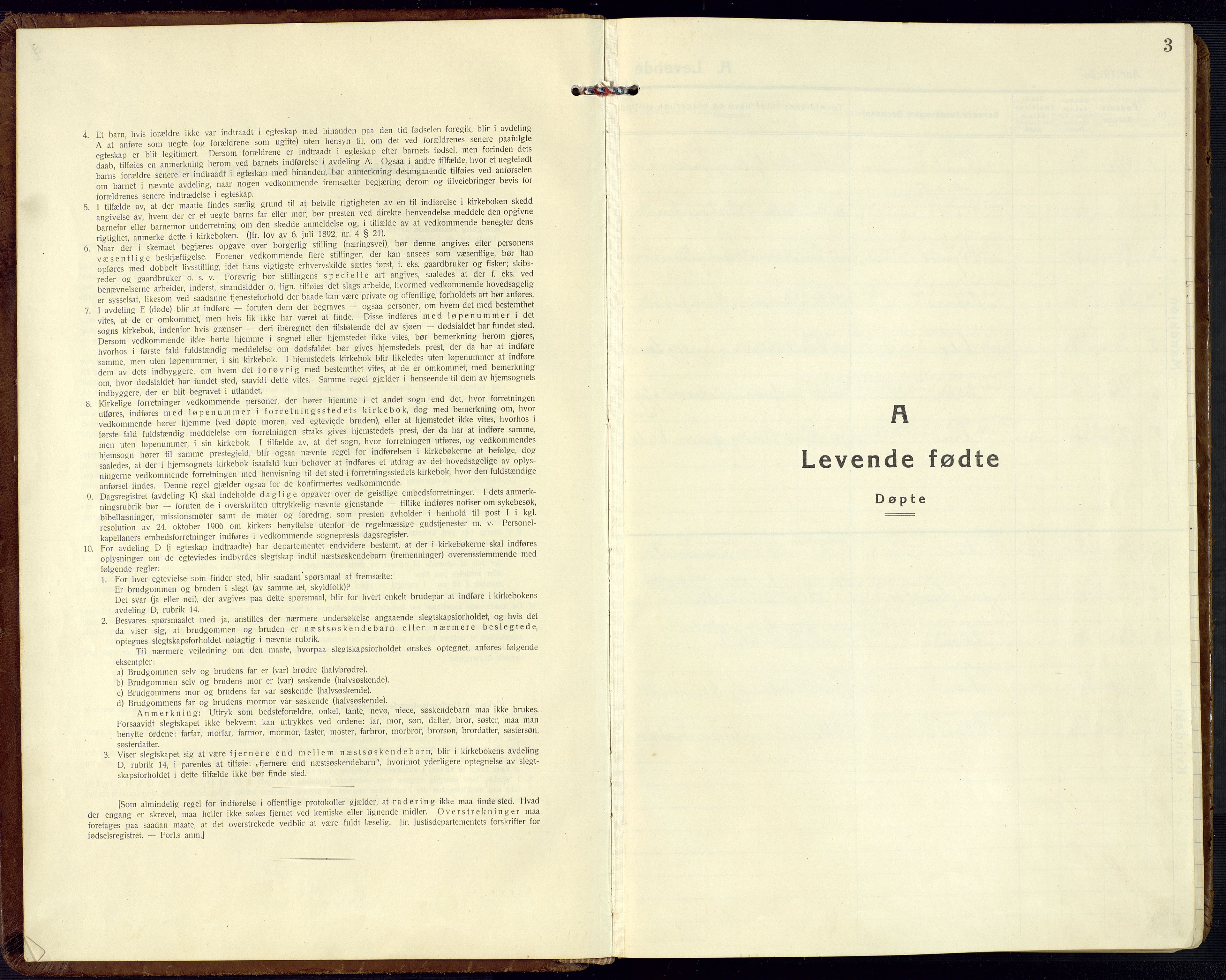 Bjelland sokneprestkontor, AV/SAK-1111-0005/F/Fb/Fbc/L0004: Klokkerbok nr. B 4, 1921-1978, s. 3