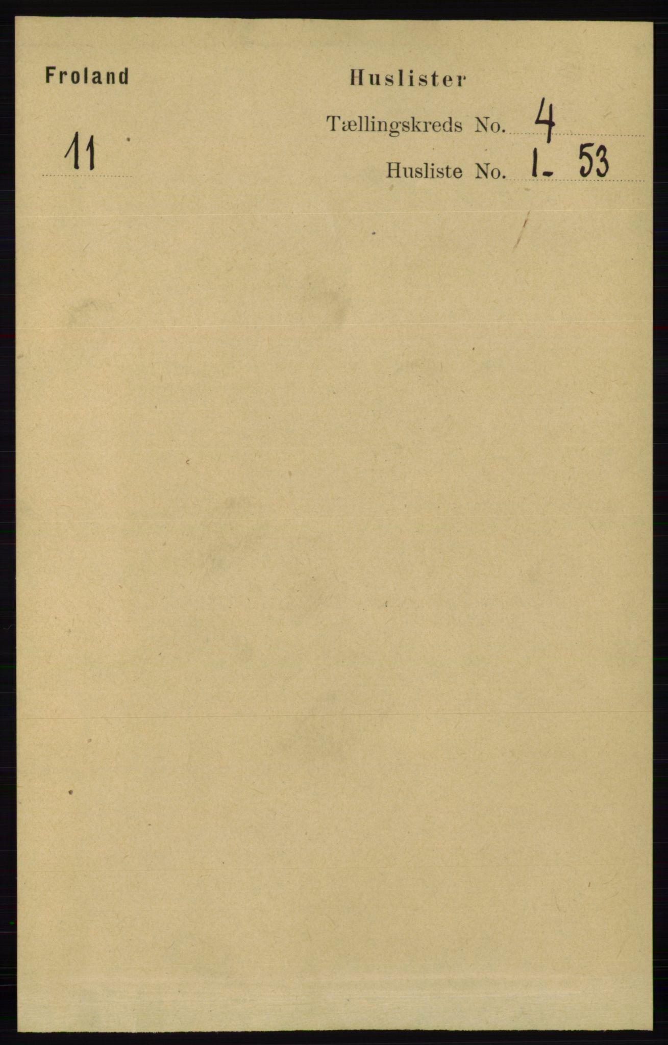 RA, Folketelling 1891 for 0919 Froland herred, 1891, s. 1330