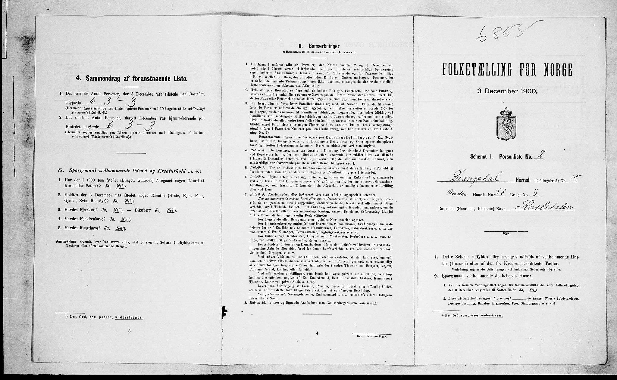 SAKO, Folketelling 1900 for 0817 Drangedal herred, 1900, s. 1157