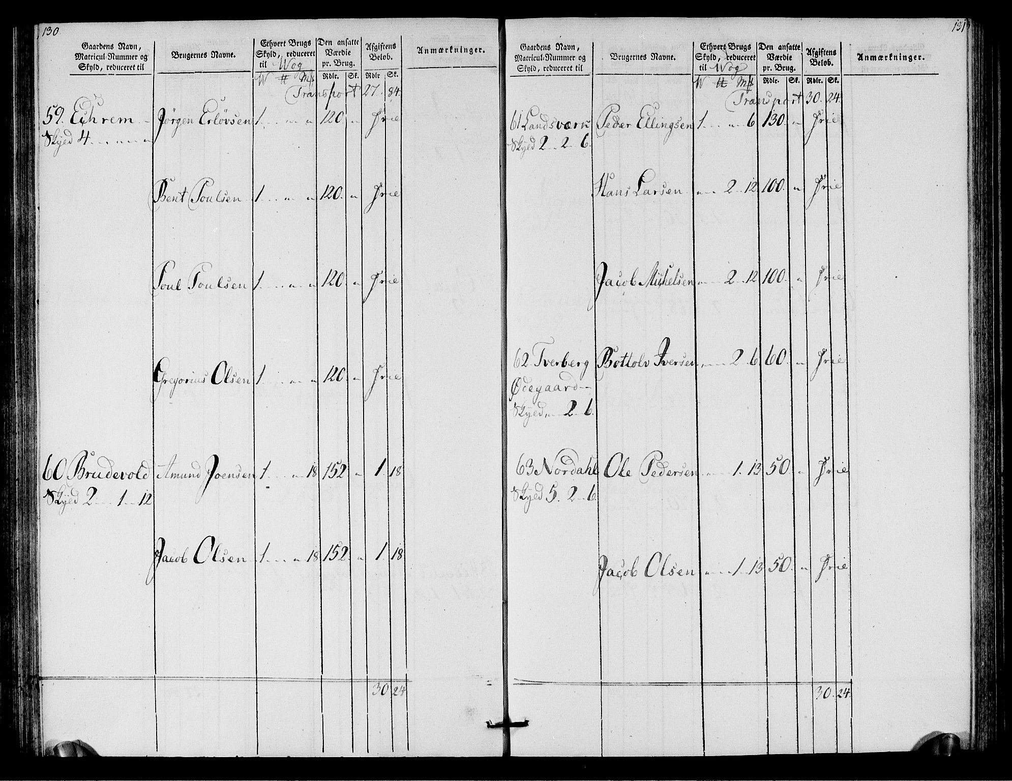 Rentekammeret inntil 1814, Realistisk ordnet avdeling, AV/RA-EA-4070/N/Ne/Nea/L0125b: Sunnmøre fogderi. Oppebørselsregister for fogderiets søndre del, 1803, s. 67