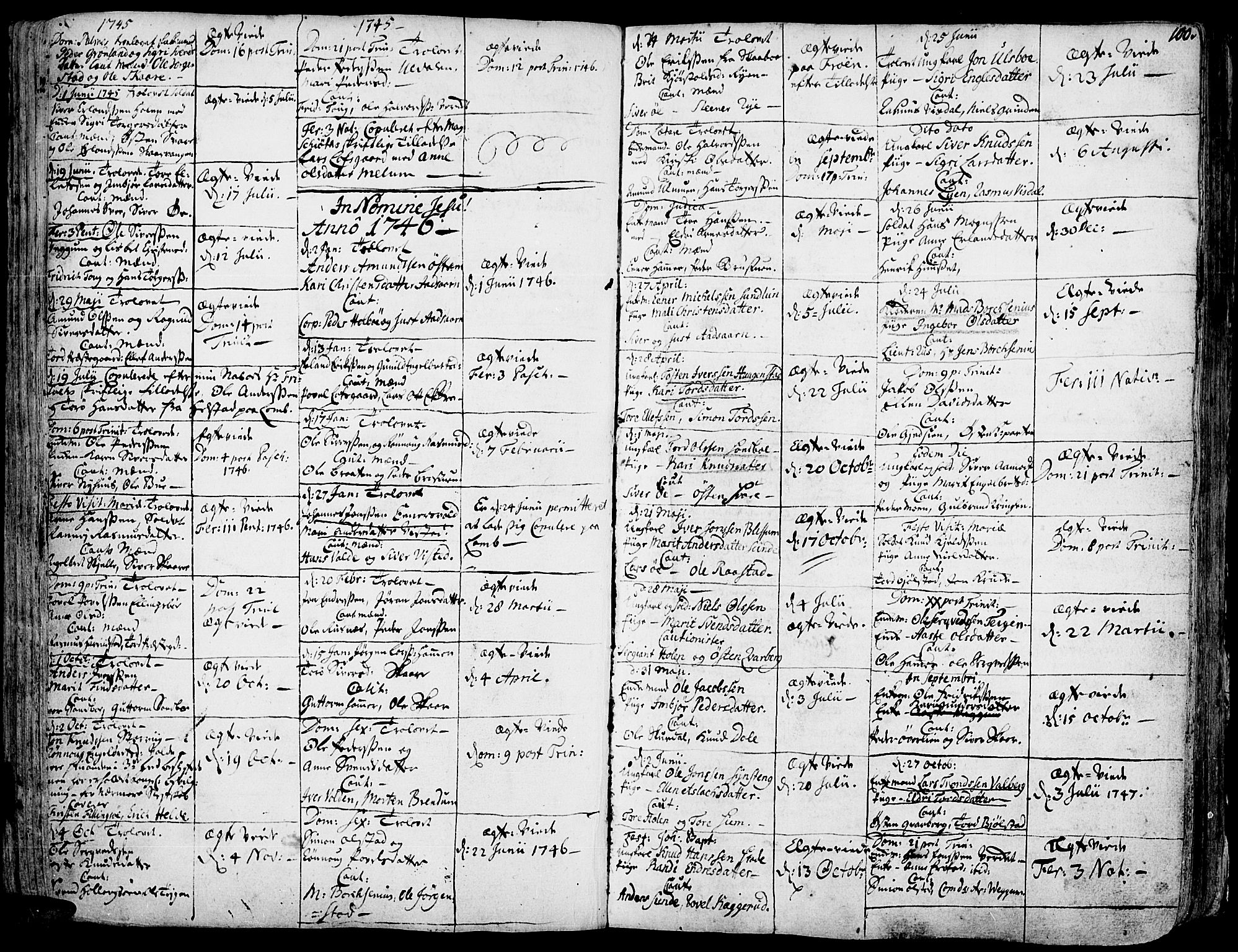 Vågå prestekontor, AV/SAH-PREST-076/H/Ha/Haa/L0001: Ministerialbok nr. 1, 1739-1810, s. 100