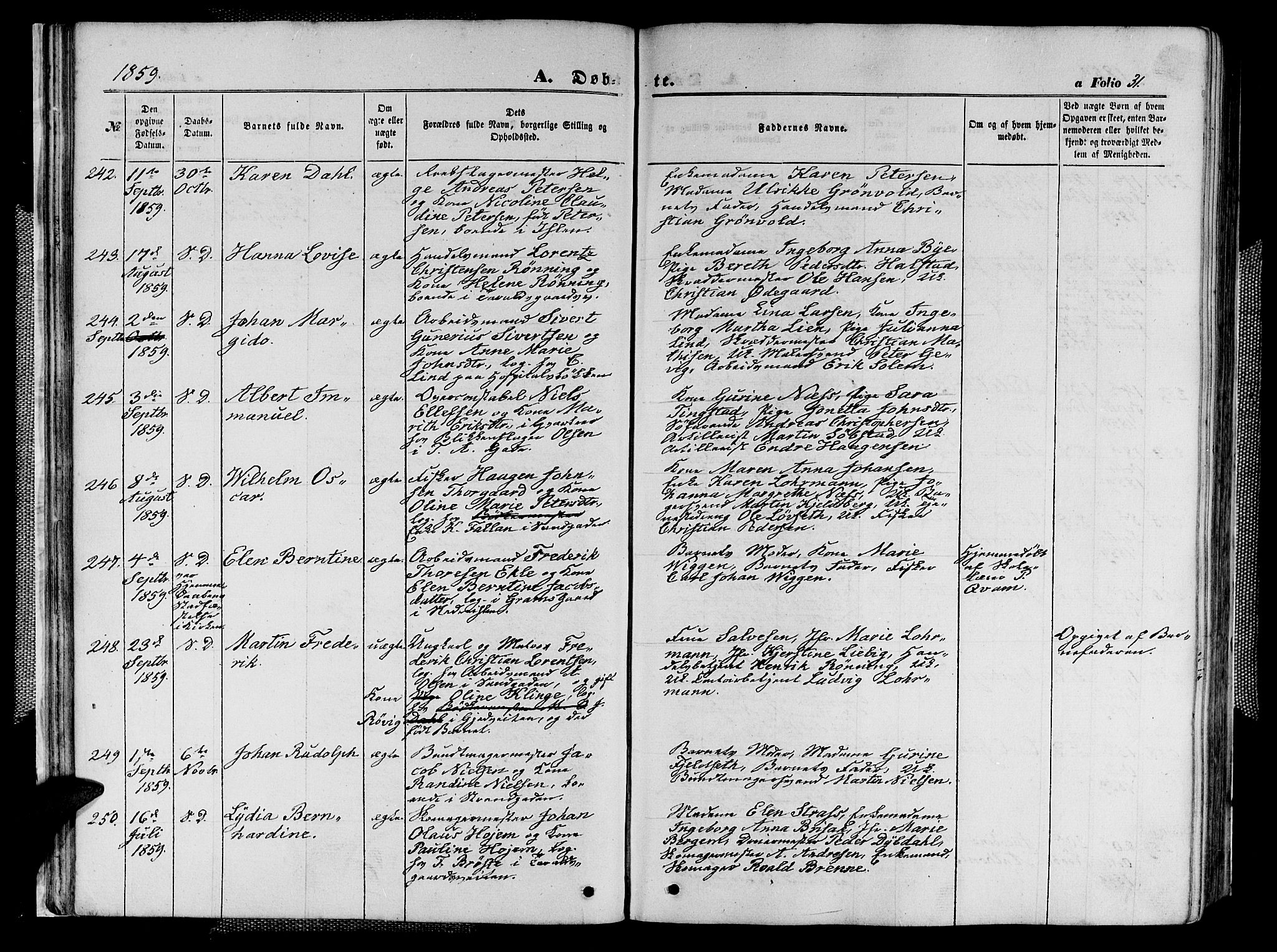 Ministerialprotokoller, klokkerbøker og fødselsregistre - Sør-Trøndelag, AV/SAT-A-1456/602/L0139: Klokkerbok nr. 602C07, 1859-1864, s. 31